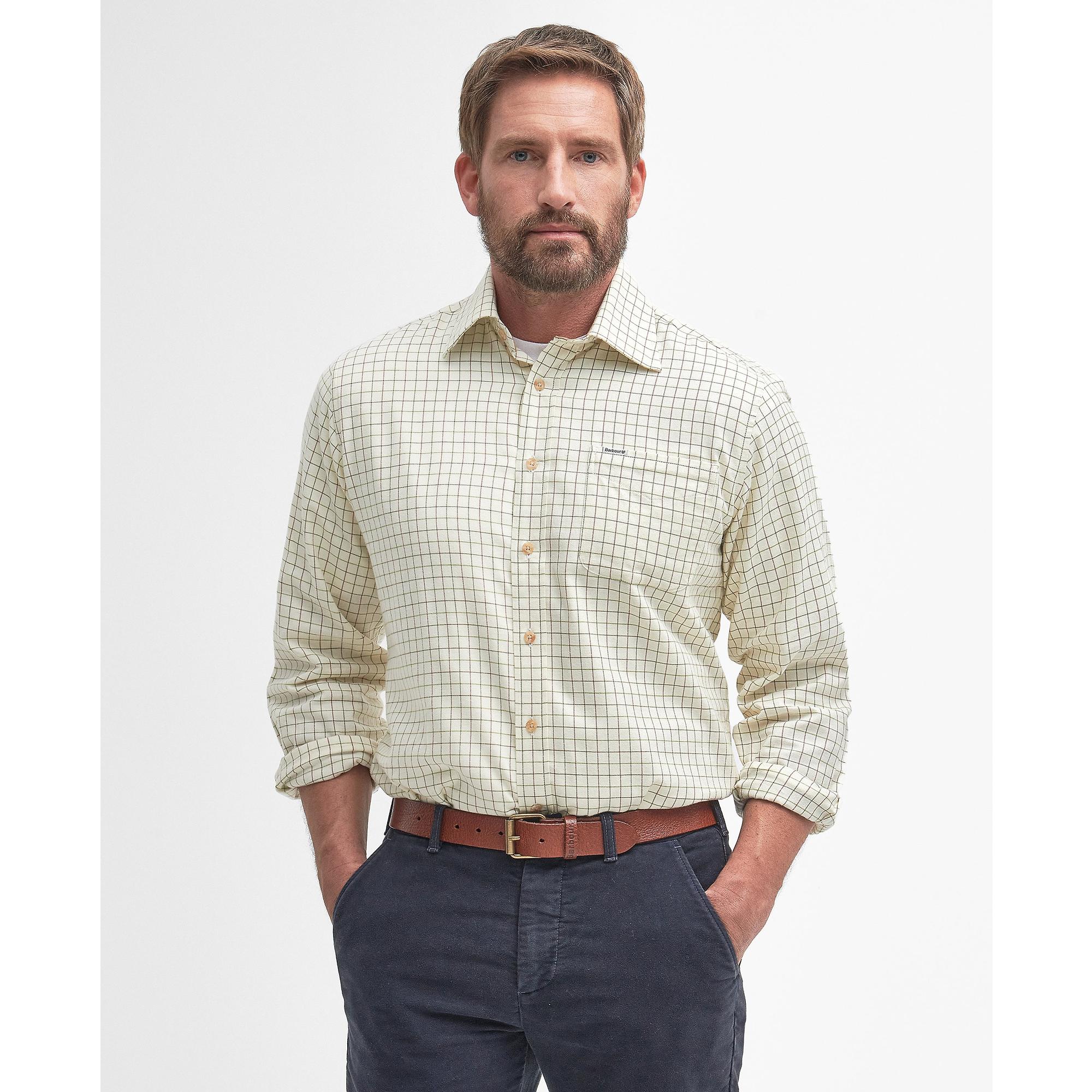 Product image 3 of 7 of Barbour Men's Field Tattersall Shirt - Green/Brown