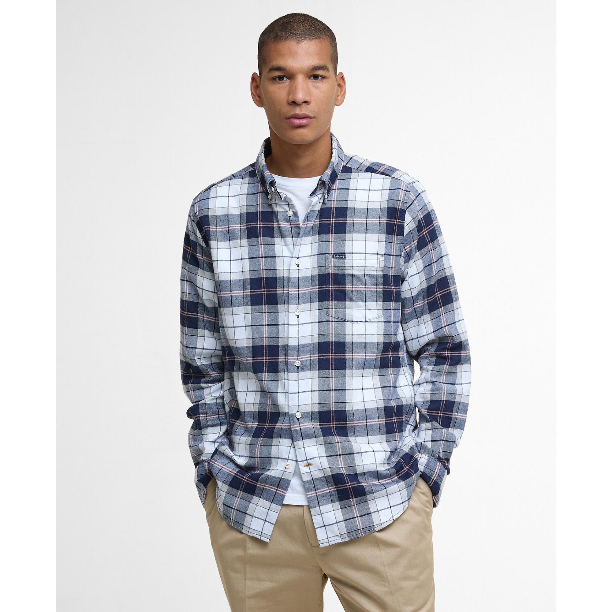 Product image 2 of 5 of Barbour Men's Fortrose Tailored Tartan Shirt - Riverstone