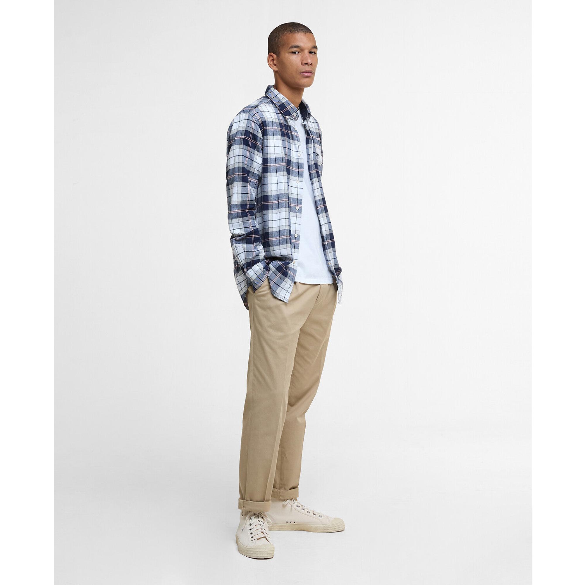 Product image 3 of 5 of Barbour Men's Fortrose Tailored Tartan Shirt - Riverstone