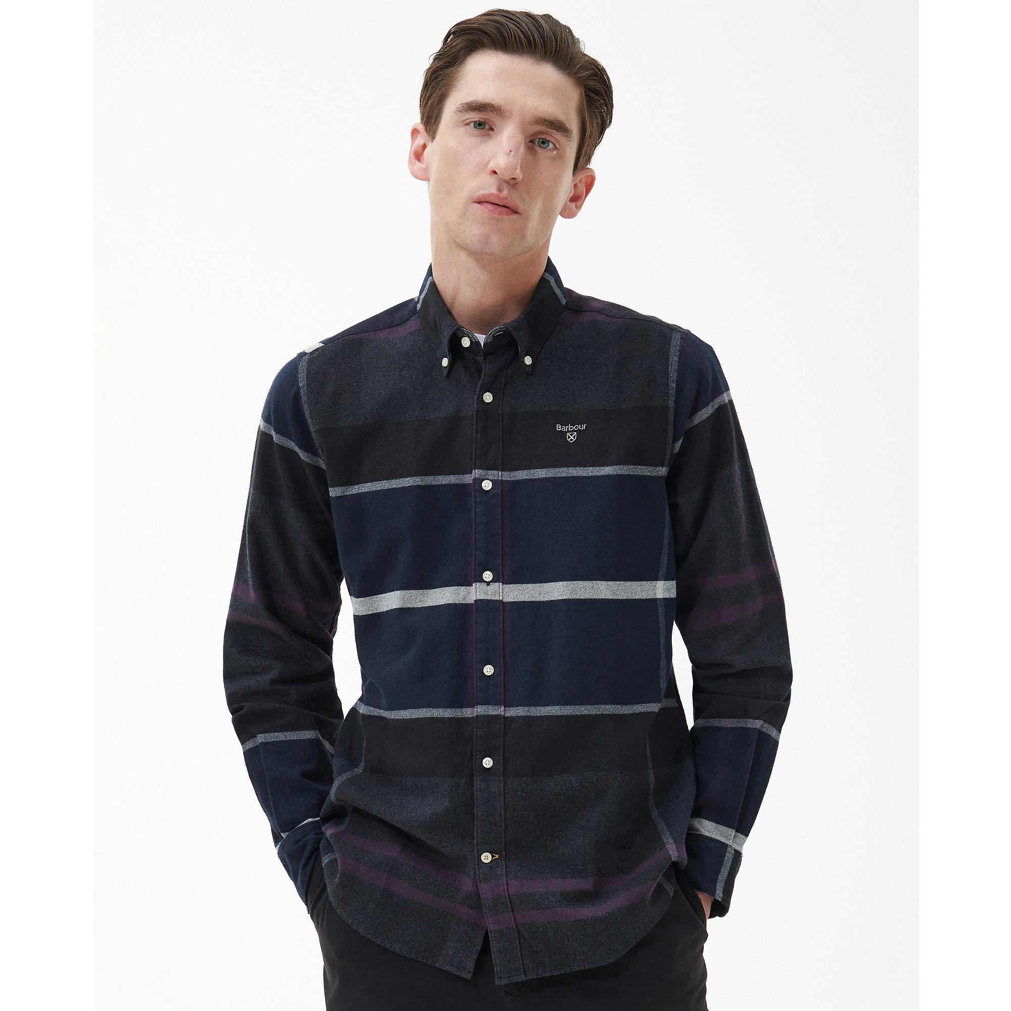 Product image 3 of 8 of Barbour Men's Iceloch Tailored Fit Shirt - Black