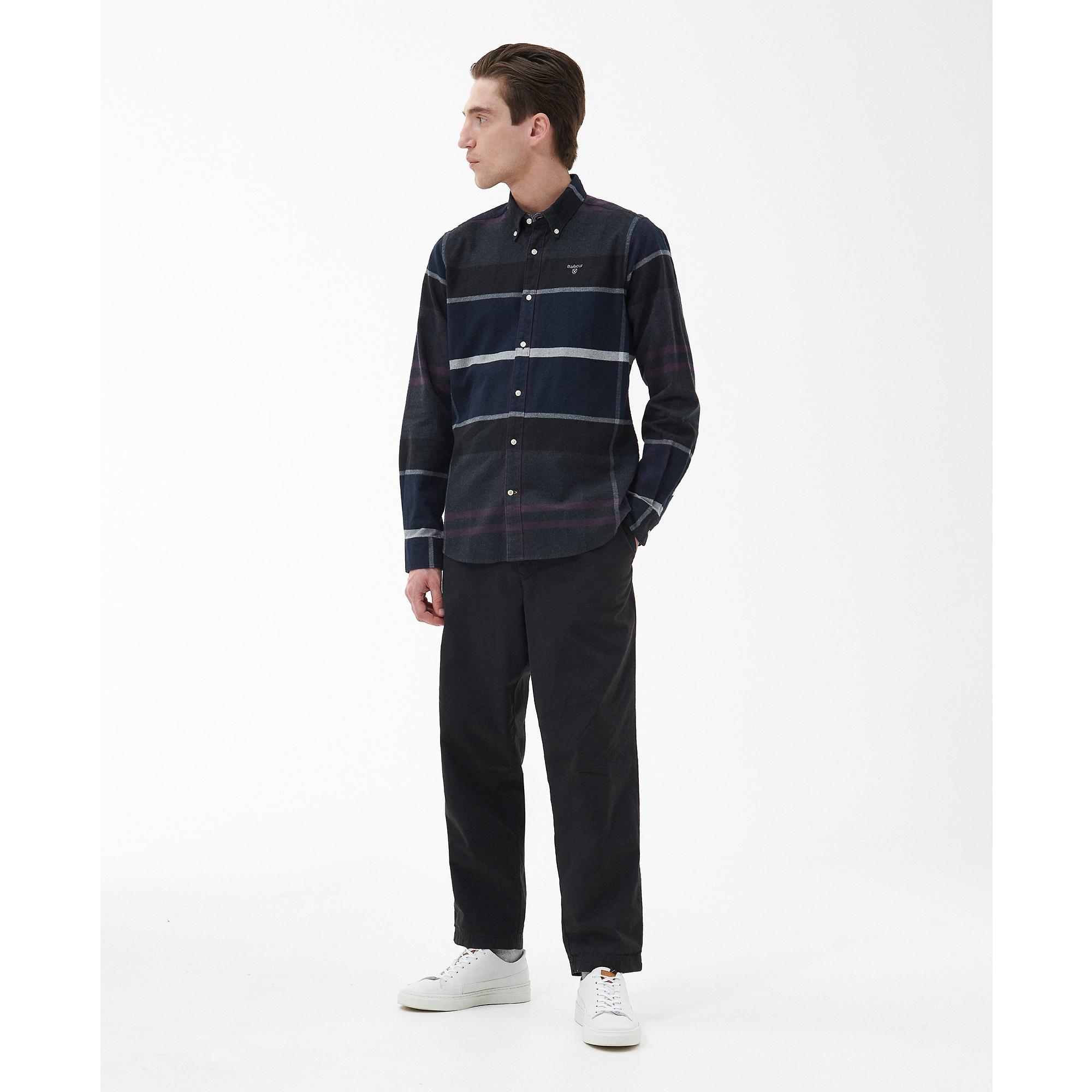 Product image 2 of 8 of Barbour Men's Iceloch Tailored Fit Shirt - Black