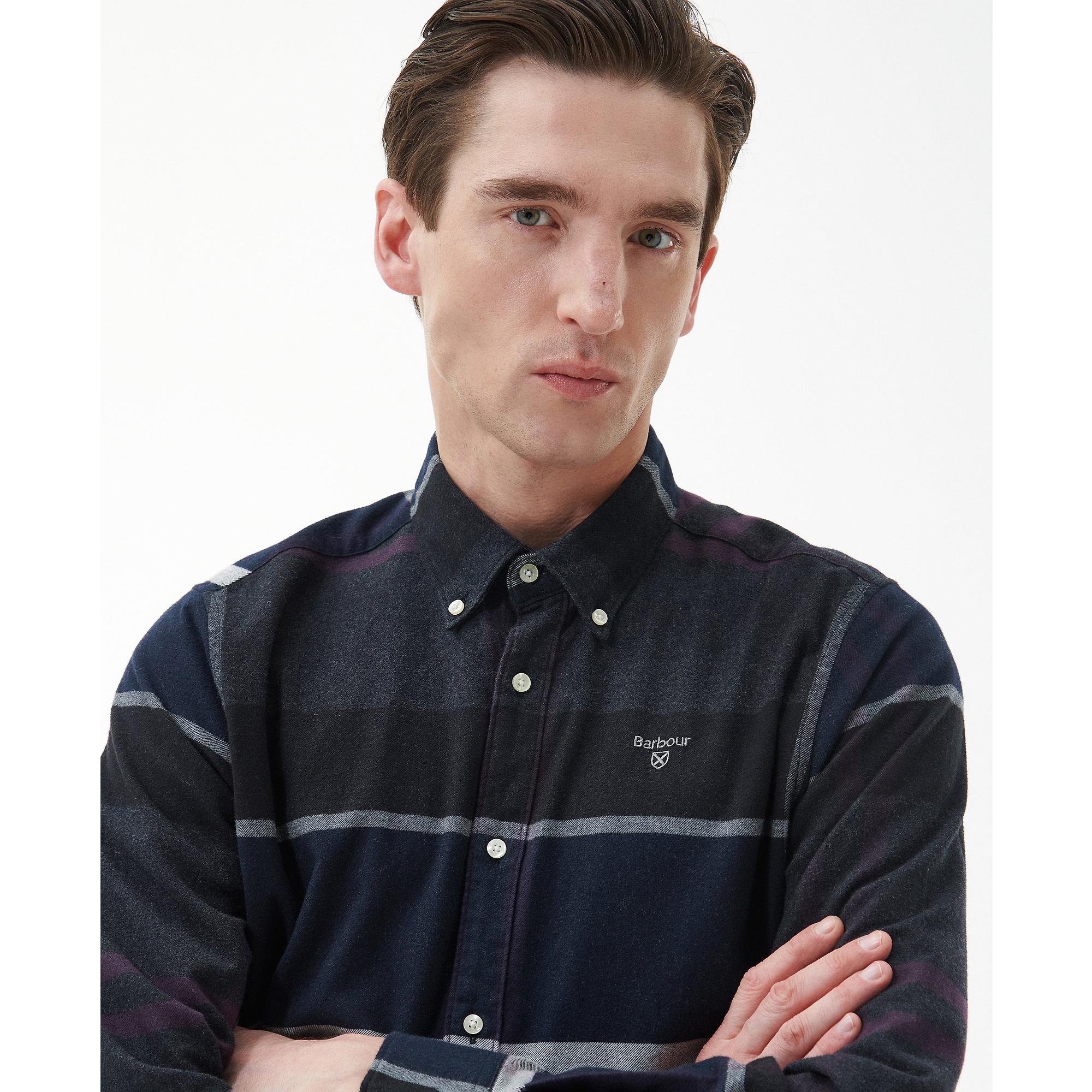 Product image 5 of 8 of Barbour Men's Iceloch Tailored Fit Shirt - Black
