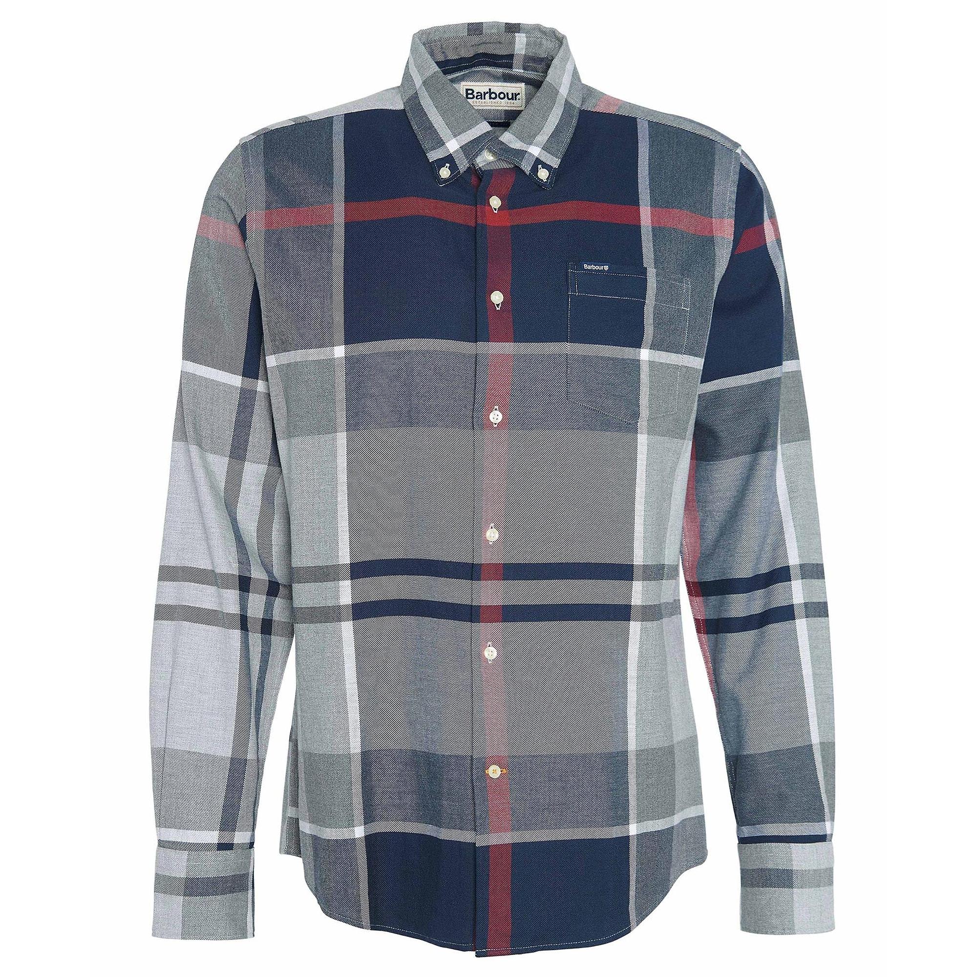 Product image 1 of 7 of Barbour Men's Iceloch Tailored Fit Shirt - Blue Granite