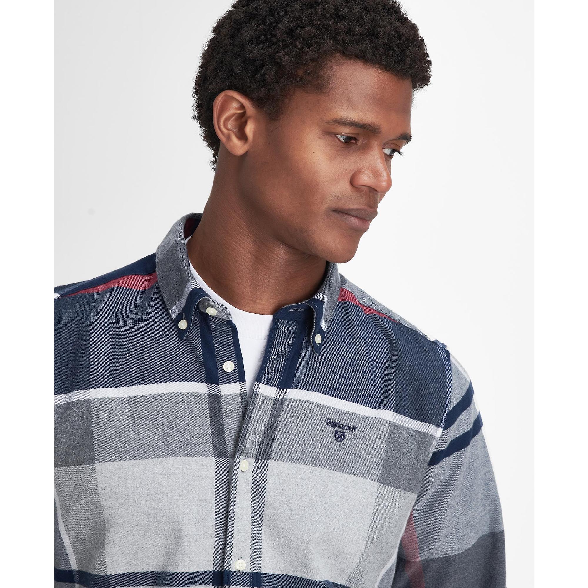 Product image 5 of 7 of Barbour Men's Iceloch Tailored Fit Shirt - Blue Granite