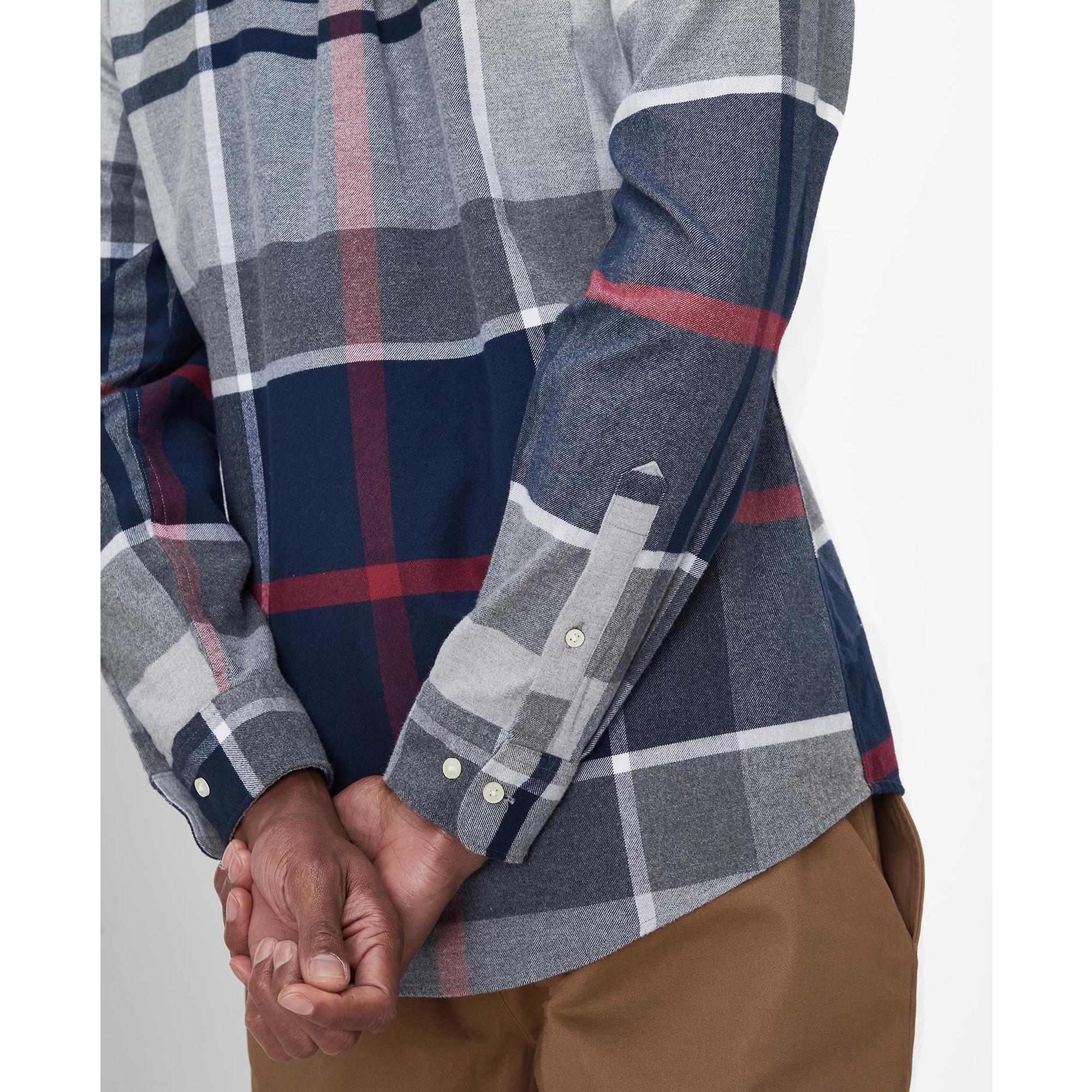 Product image 6 of 7 of Barbour Men's Iceloch Tailored Fit Shirt - Blue Granite