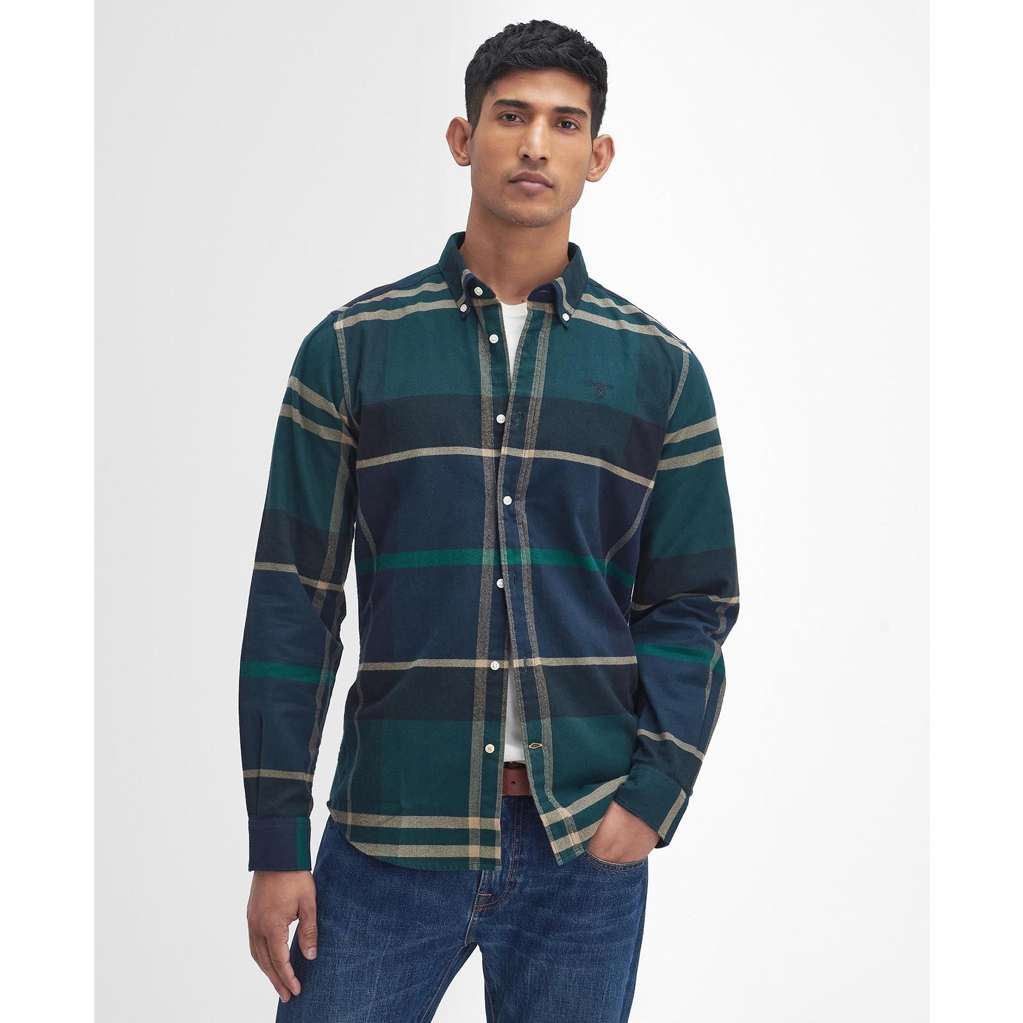 Product image 2 of 7 of Barbour Men's Iceloch Tailored Fit Shirt - Green Loch