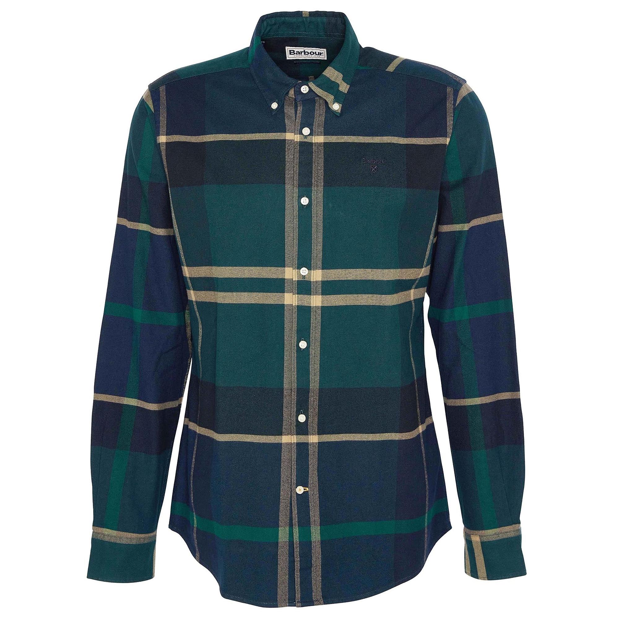 Product image 1 of 7 of Barbour Men's Iceloch Tailored Fit Shirt - Green Loch