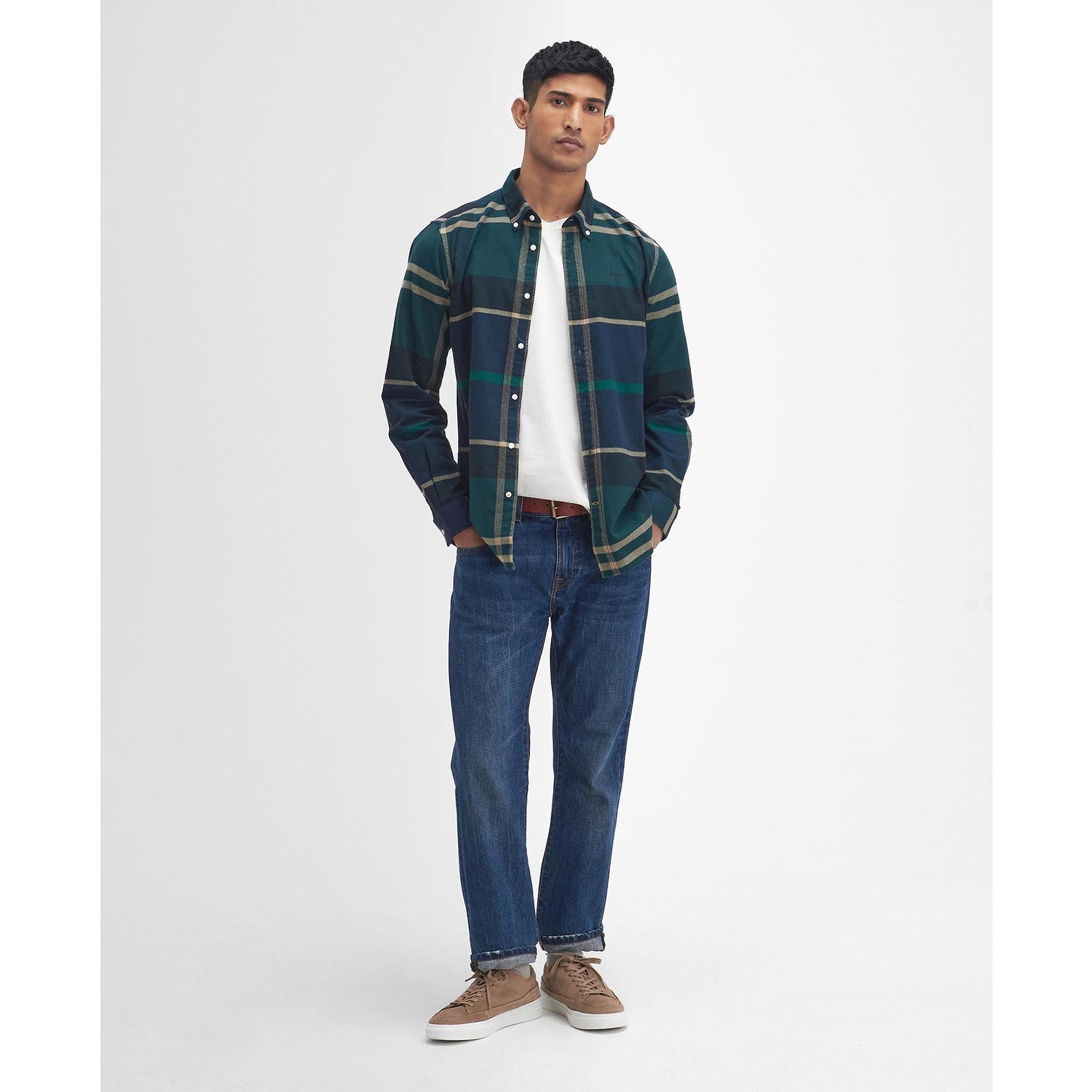 Product image 4 of 7 of Barbour Men's Iceloch Tailored Fit Shirt - Green Loch