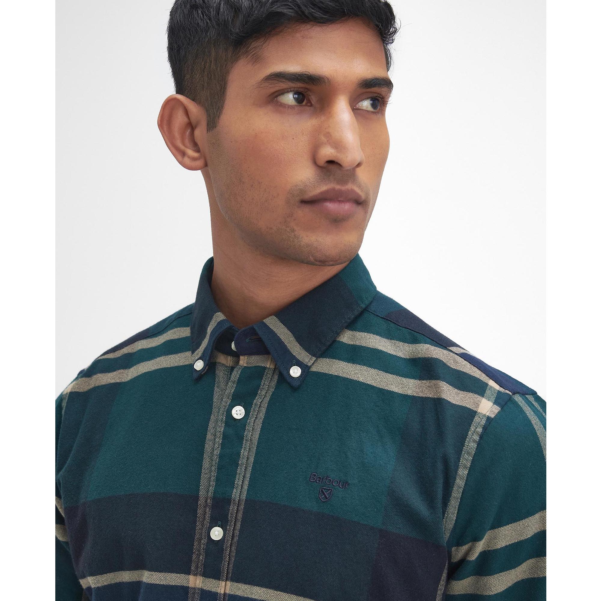 Product image 6 of 7 of Barbour Men's Iceloch Tailored Fit Shirt - Green Loch