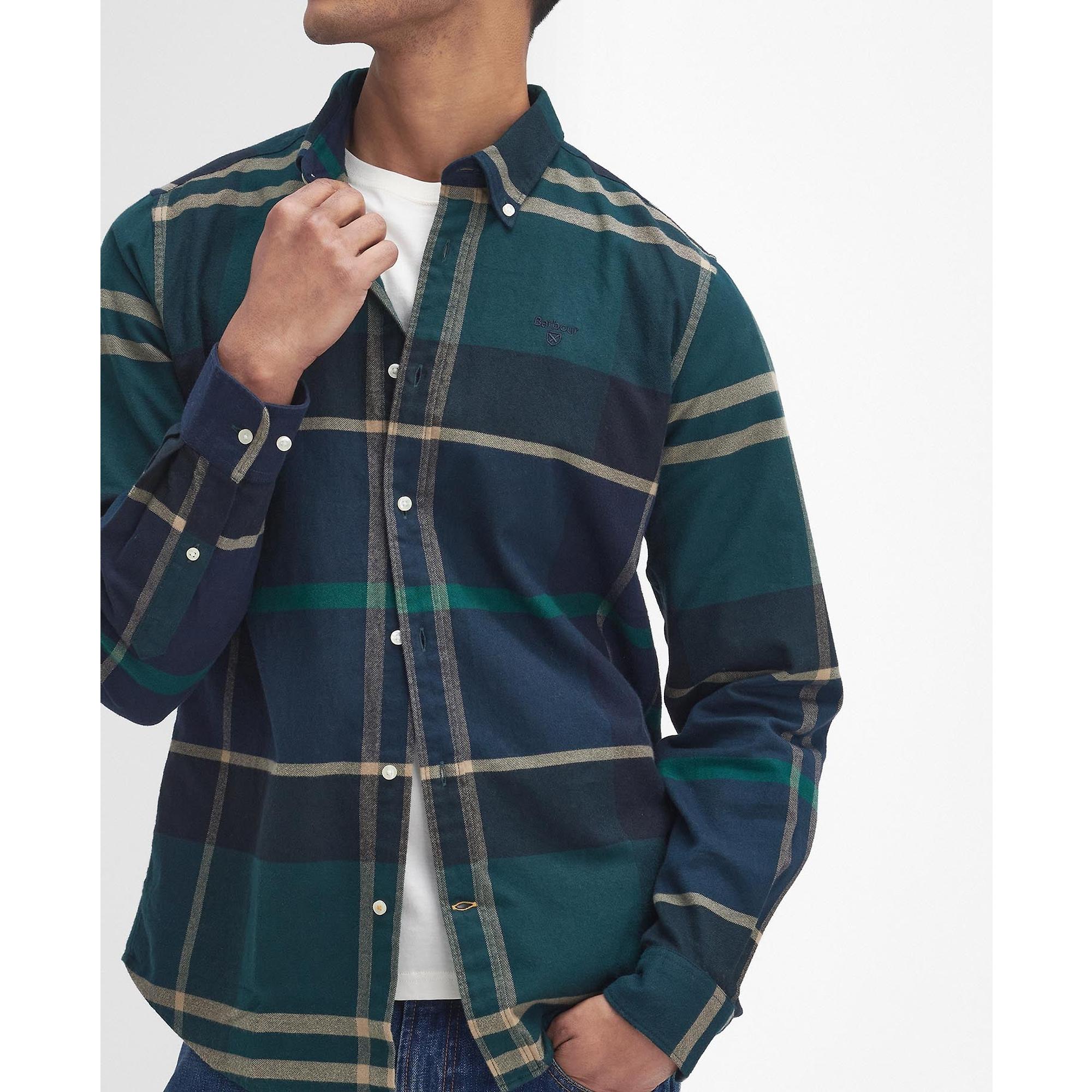 Product image 5 of 7 of Barbour Men's Iceloch Tailored Fit Shirt - Green Loch