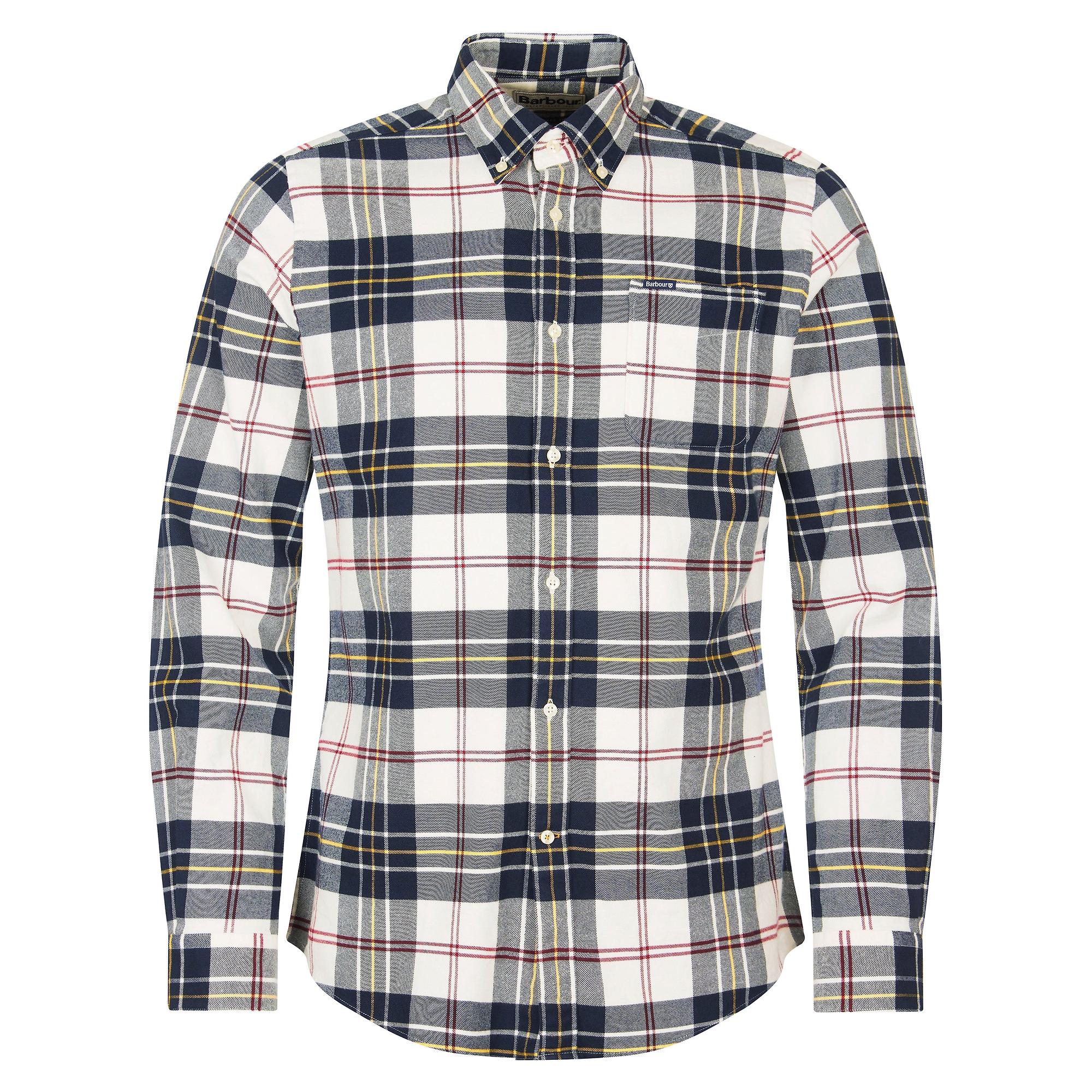 Product image 1 of 7 of Barbour Men's Ronan Tailored Fit Check Shirt - Ecru