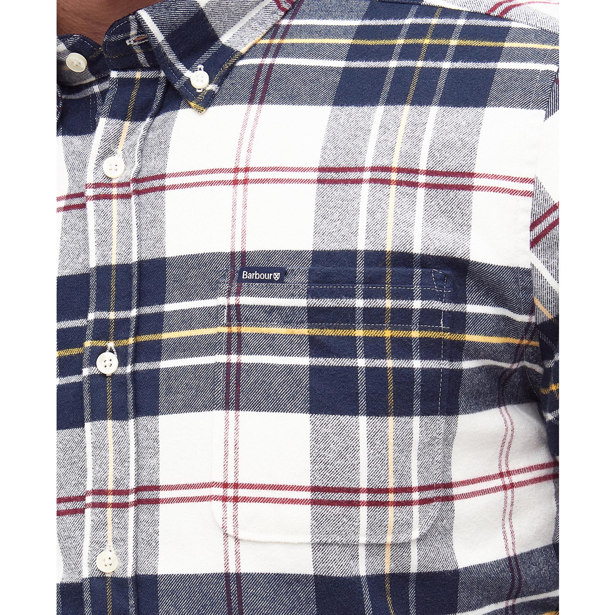 Product image 6 of 7 of Barbour Men's Ronan Tailored Fit Check Shirt - Ecru