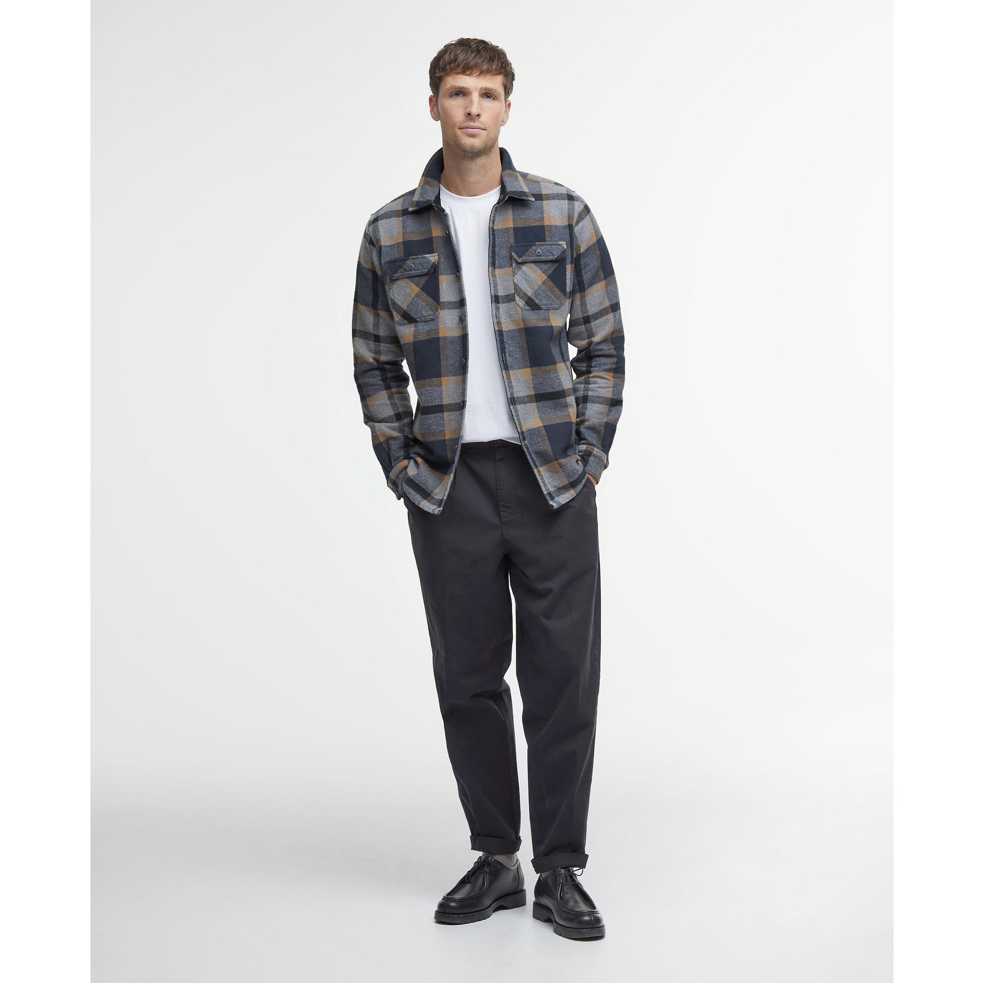 Product image 2 of 7 of Barbour Men's Rhobell Rugged Tailored Shirt - Grey Marl