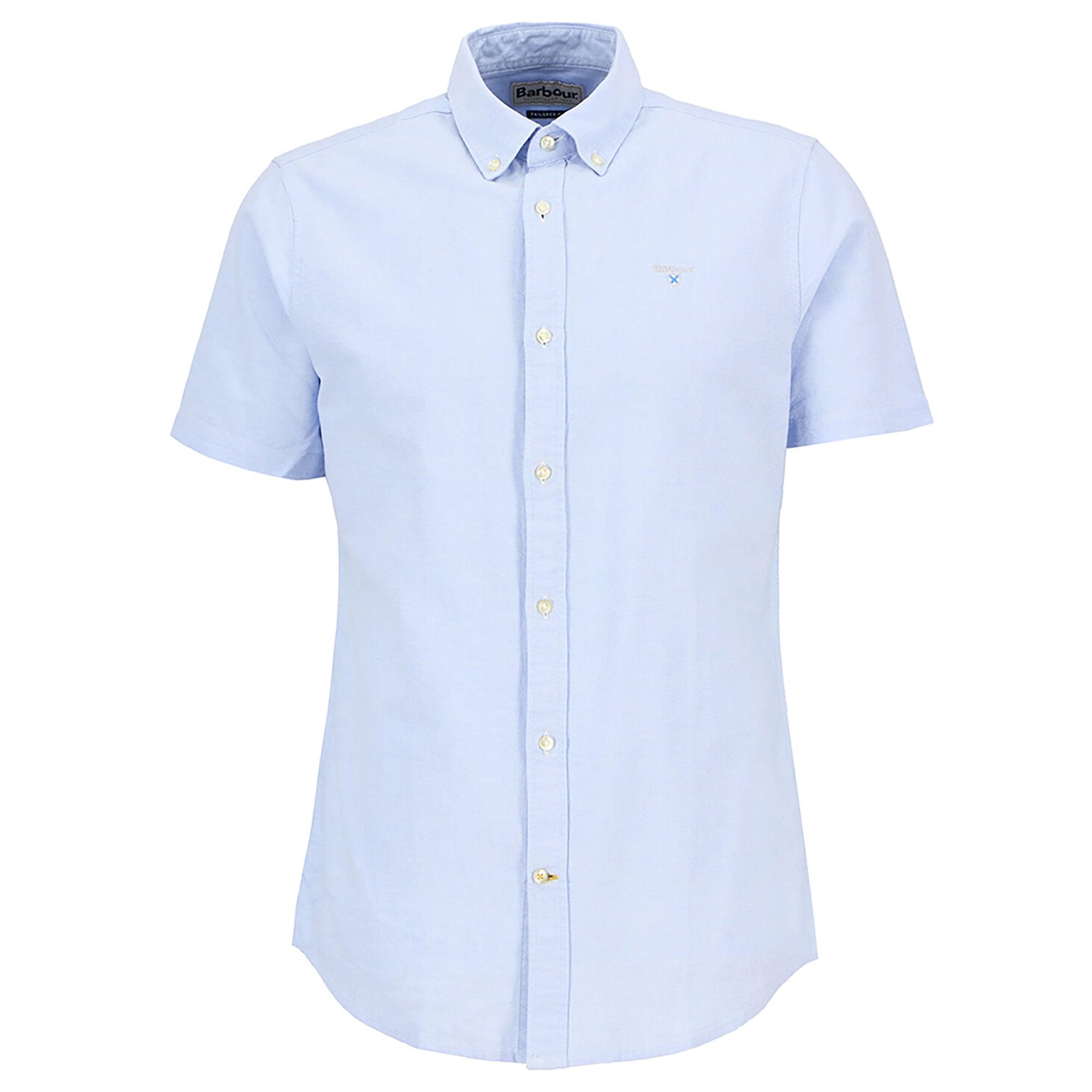 Product image 1 of 6 of Barbour Men's Oxtown Oxford Tailored Short-Sleeved Shirt - Sky