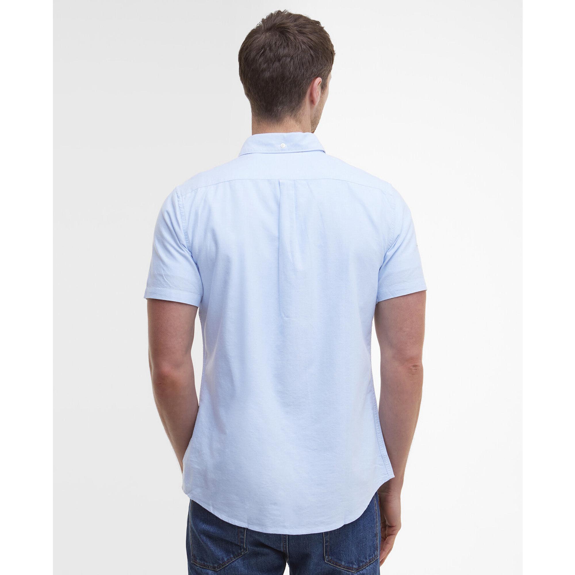 Product image 4 of 6 of Barbour Men's Oxtown Oxford Tailored Short-Sleeved Shirt - Sky