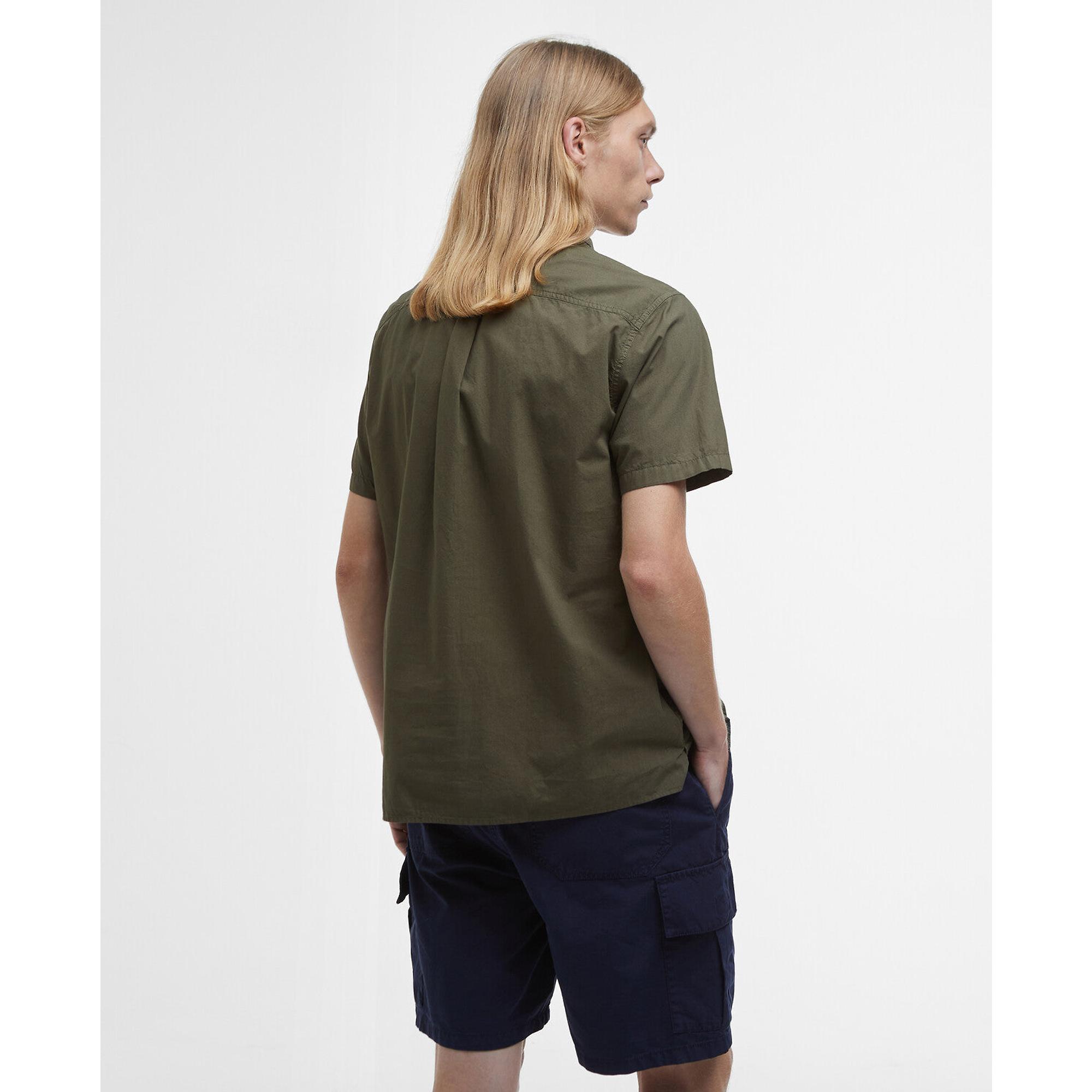Product image 4 of 6 of Barbour Men's Holywell Relaxed Short-Sleeved Shirt - Light Sage