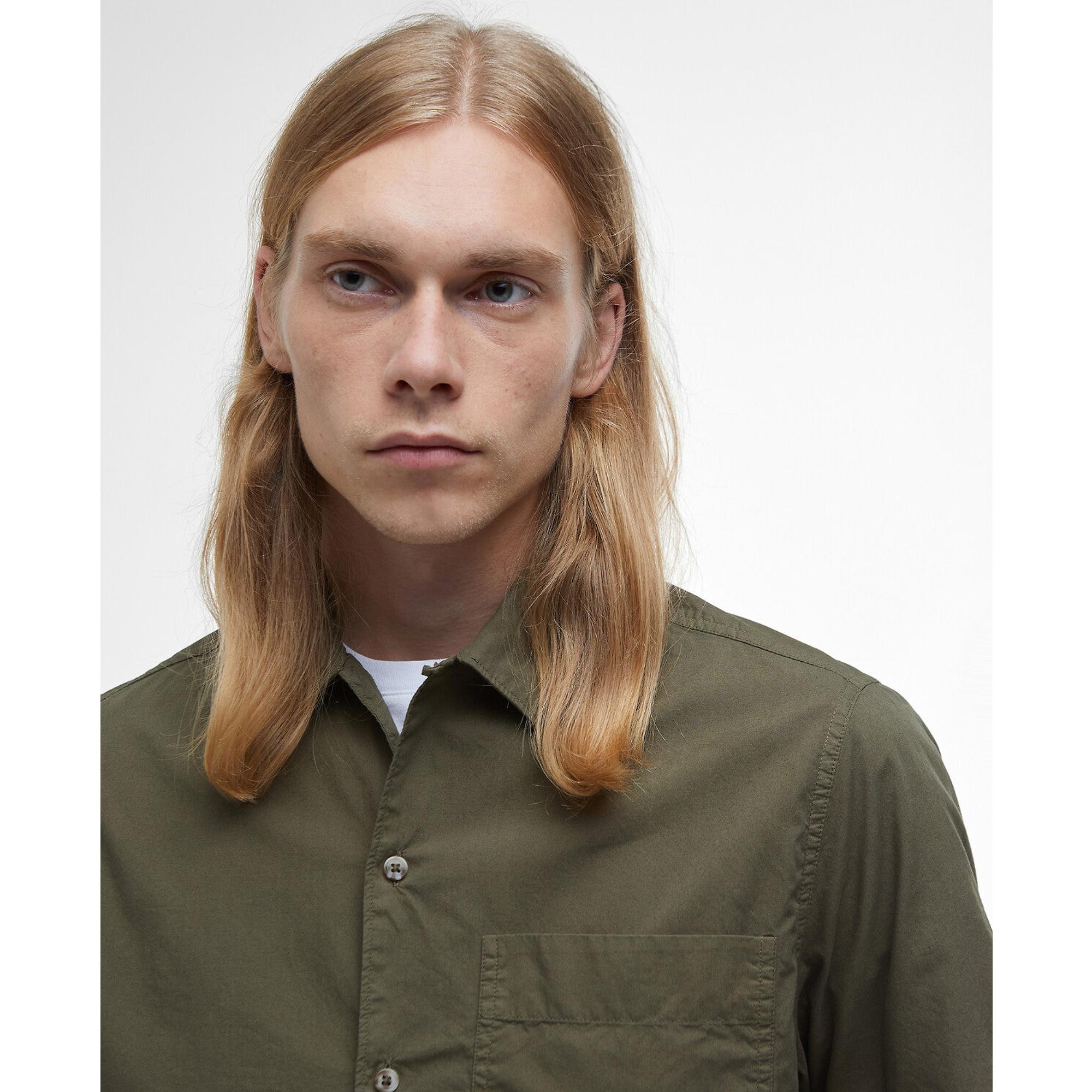 Product image 5 of 6 of Barbour Men's Holywell Relaxed Short-Sleeved Shirt - Light Sage