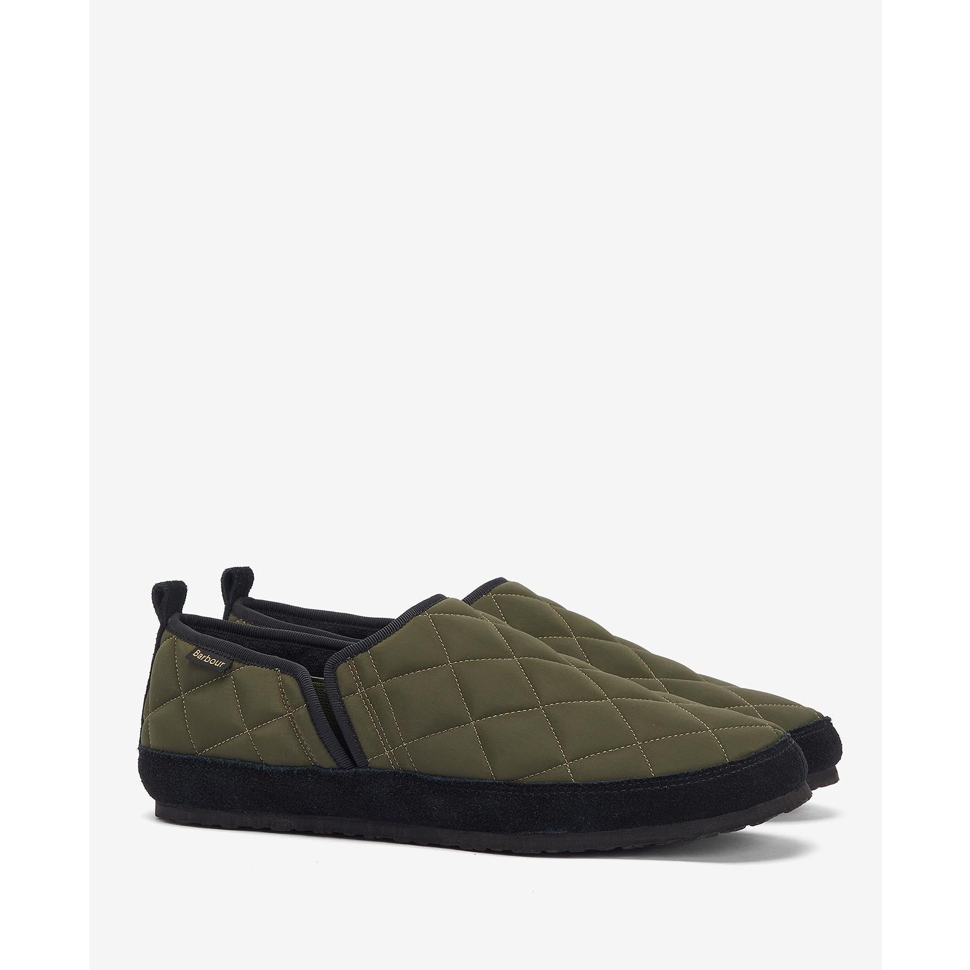 Product image 2 of 6 of Barbour Men's Hall Quilted Slippers - Olive