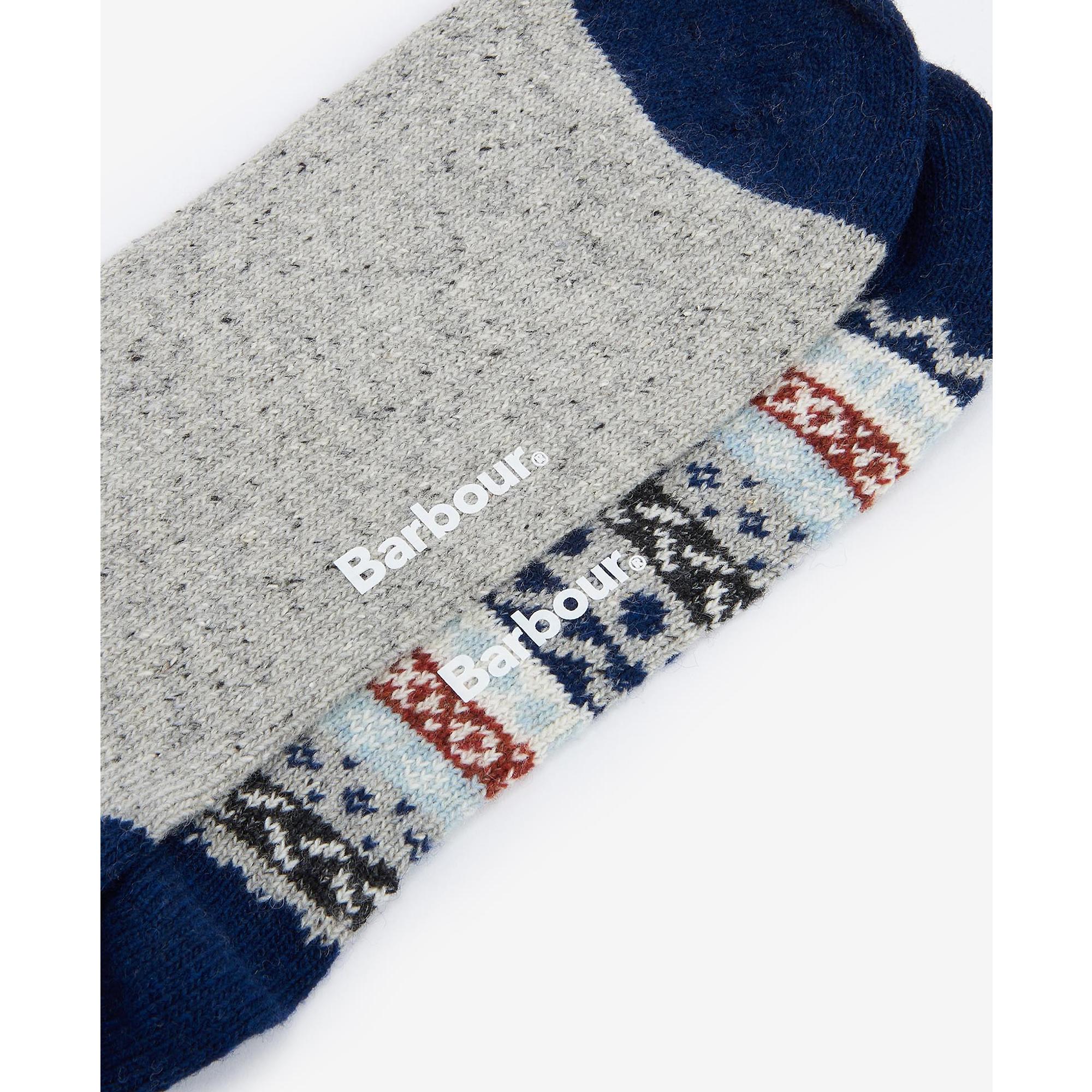 Product image 4 of 5 of Barbour Men's Fairisle Socks Set of 2 - Blue Granite Mix