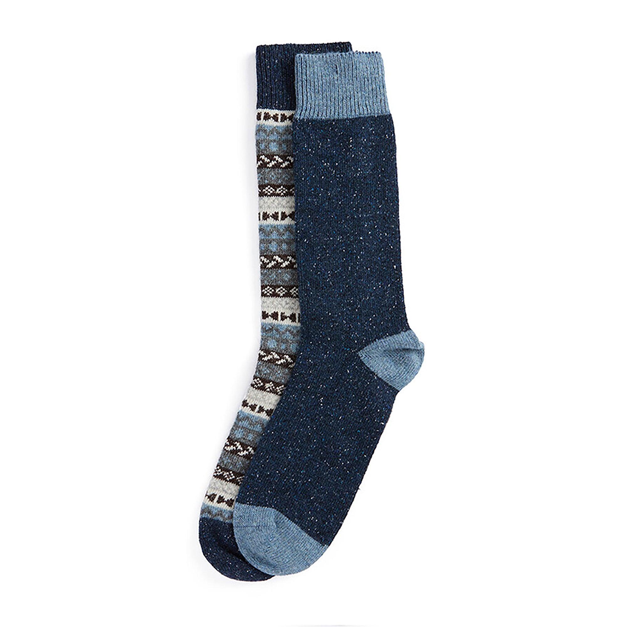 Product image 1 of 5 of Barbour Men's Fairisle Socks 2 Pack - Midnight Oak Mix