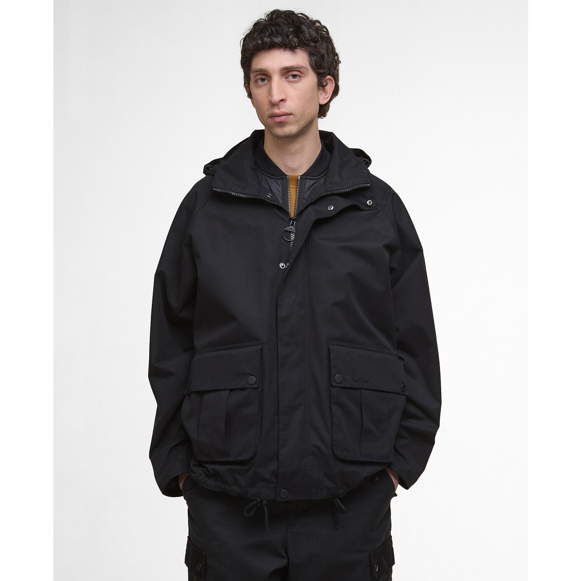 Product image 2 of 8 of Barbour Men's Re-Engineered Hooded Wading Spey Showerproof Jacket - Black