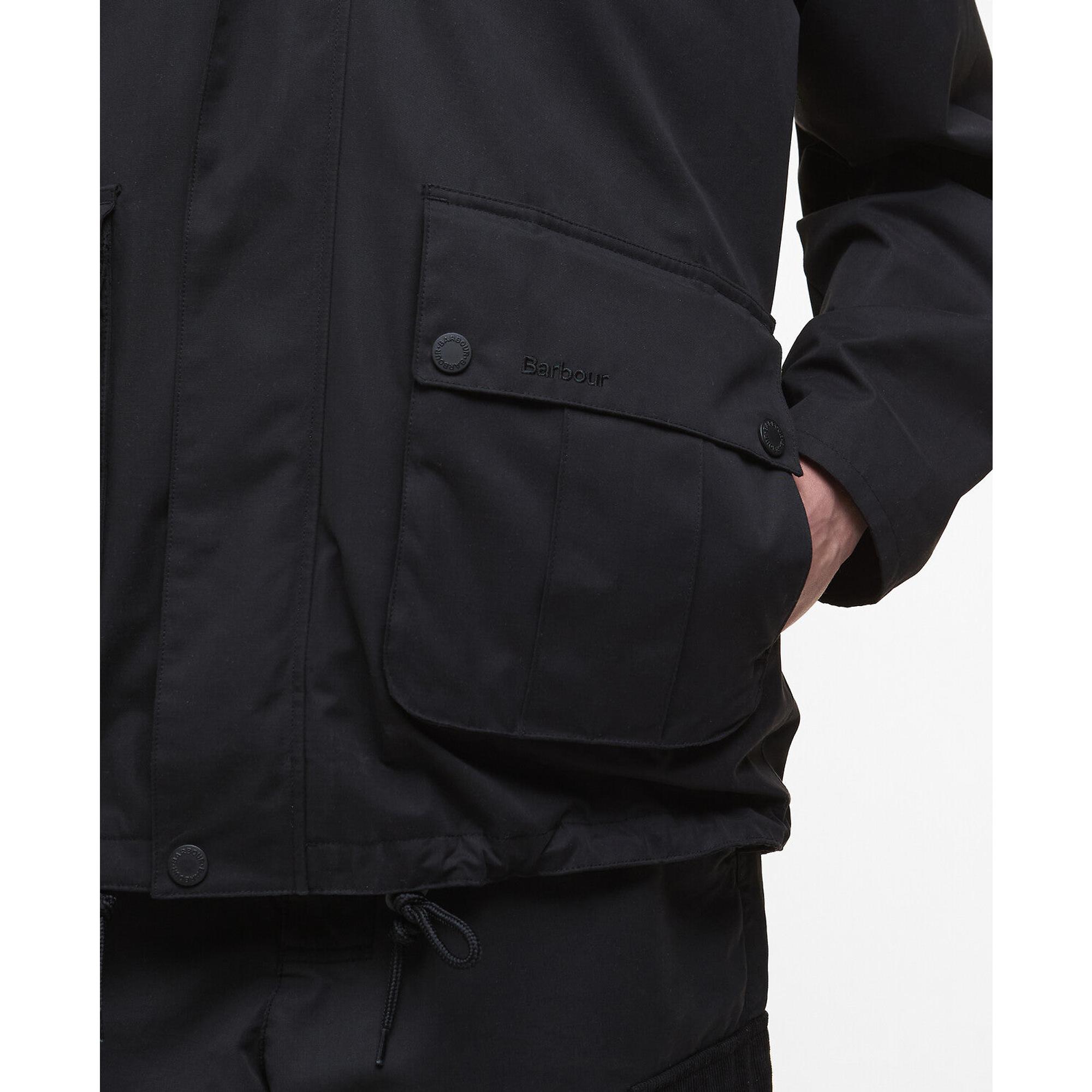 Product image 7 of 8 of Barbour Men's Re-Engineered Hooded Wading Spey Showerproof Jacket - Black