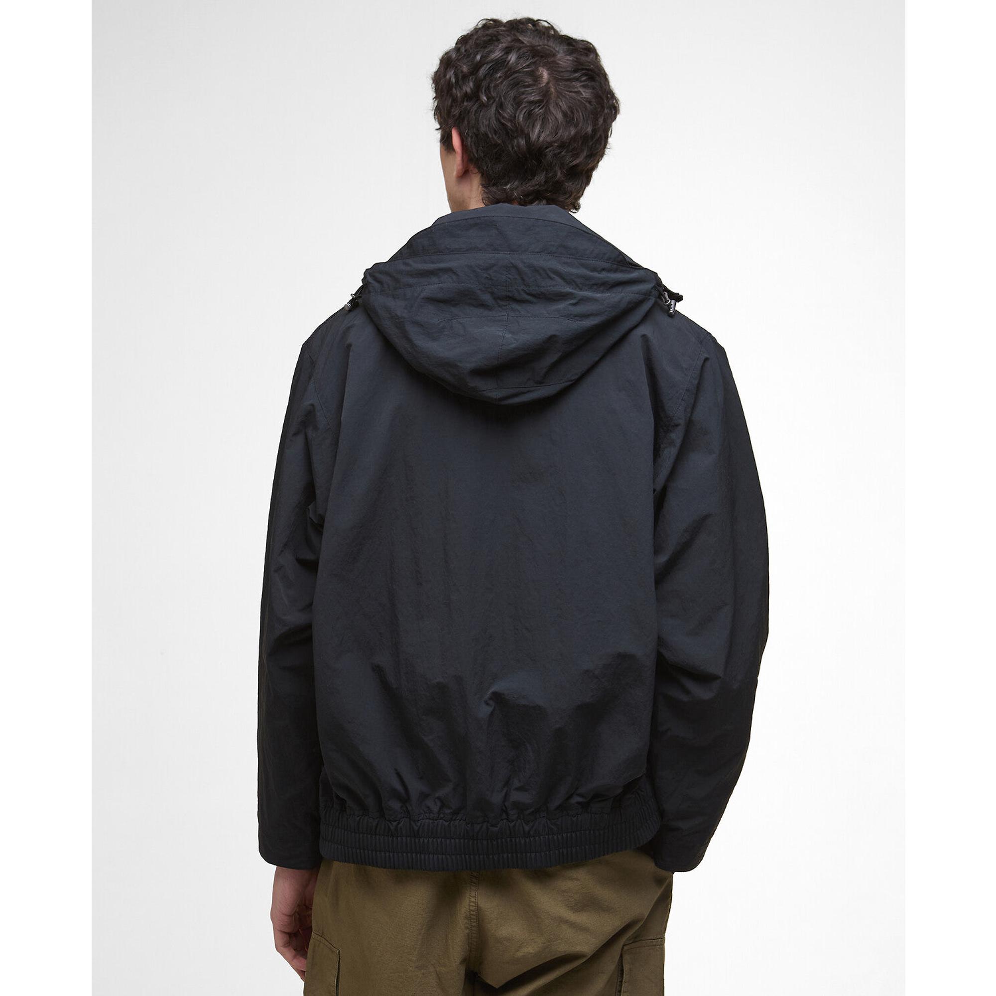 Product image 4 of 8 of Barbour Men's Re-Engineered Hooded Showerproof Flight Bedale Jacket - Black