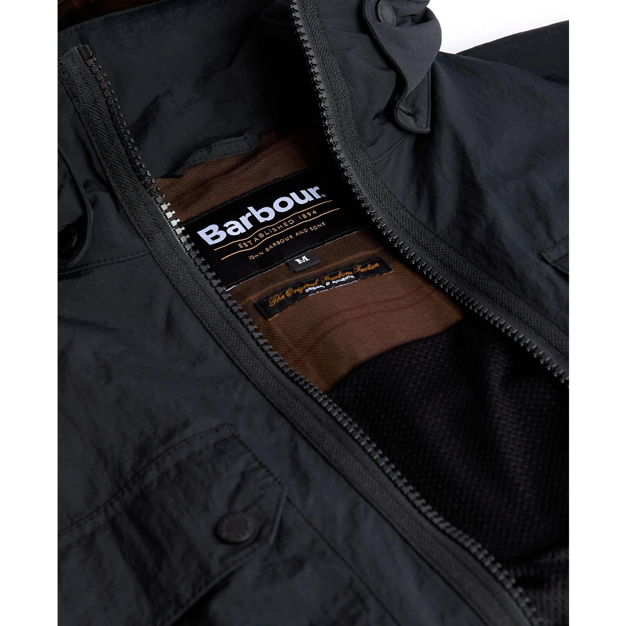 Product image 7 of 8 of Barbour Men's Re-Engineered Hooded Showerproof Flight Bedale Jacket - Black