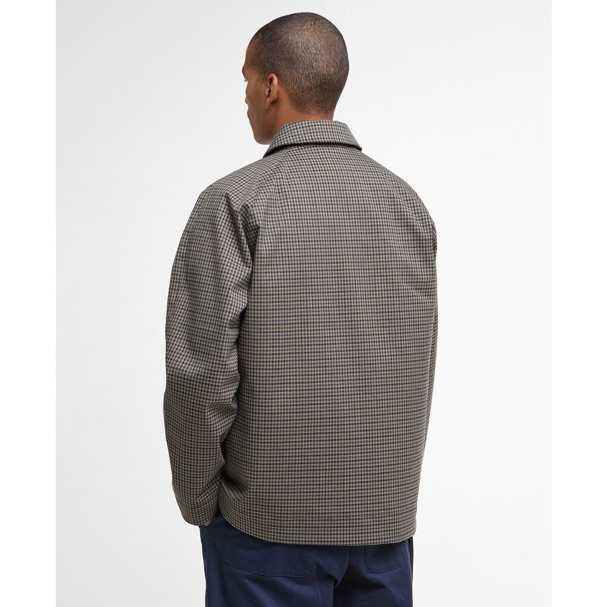 Product image 4 of 7 of Barbour Men's Check Short Lorden Showerproof Jacket - Stone/Navy Check