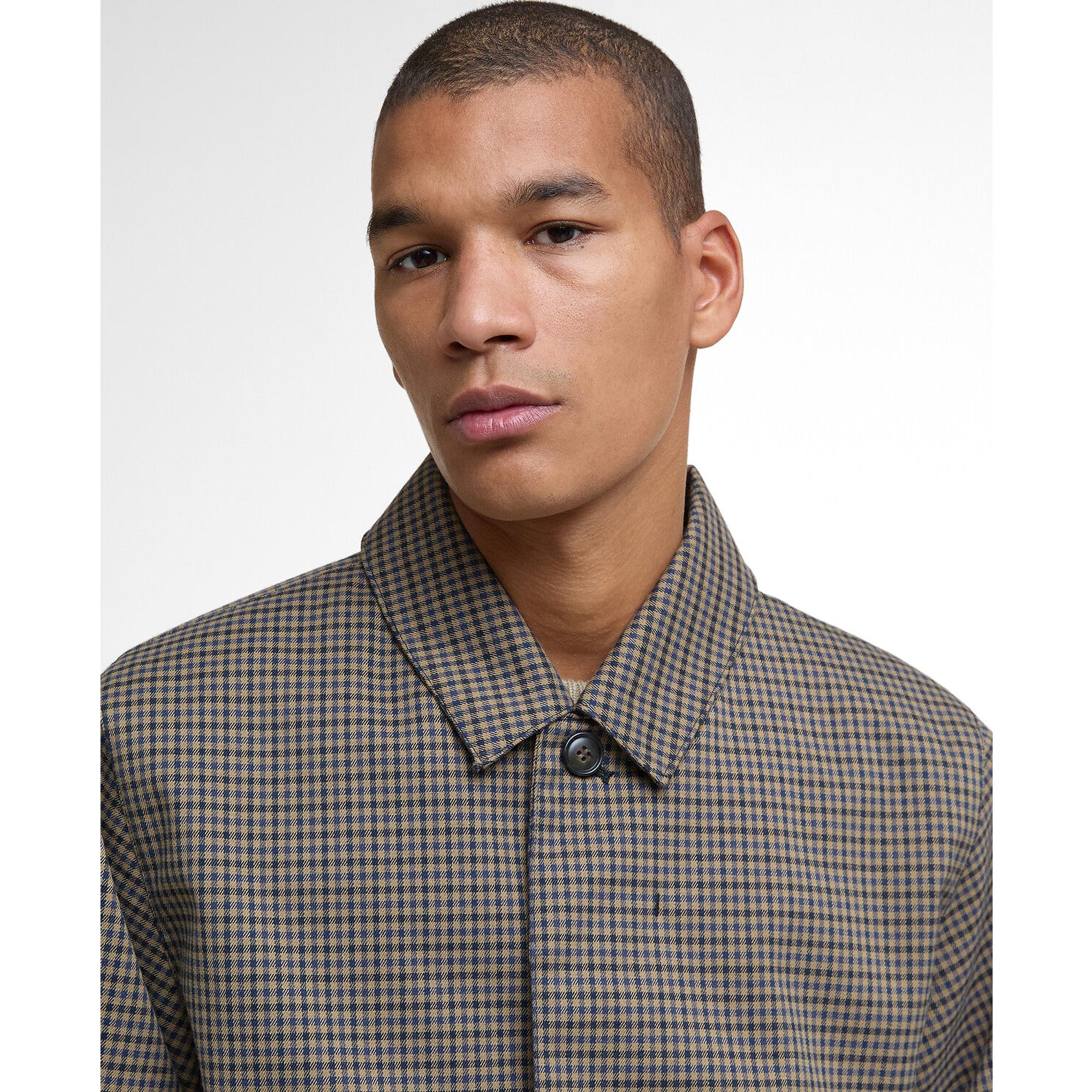 Product image 5 of 7 of Barbour Men's Check Short Lorden Showerproof Jacket - Stone/Navy Check