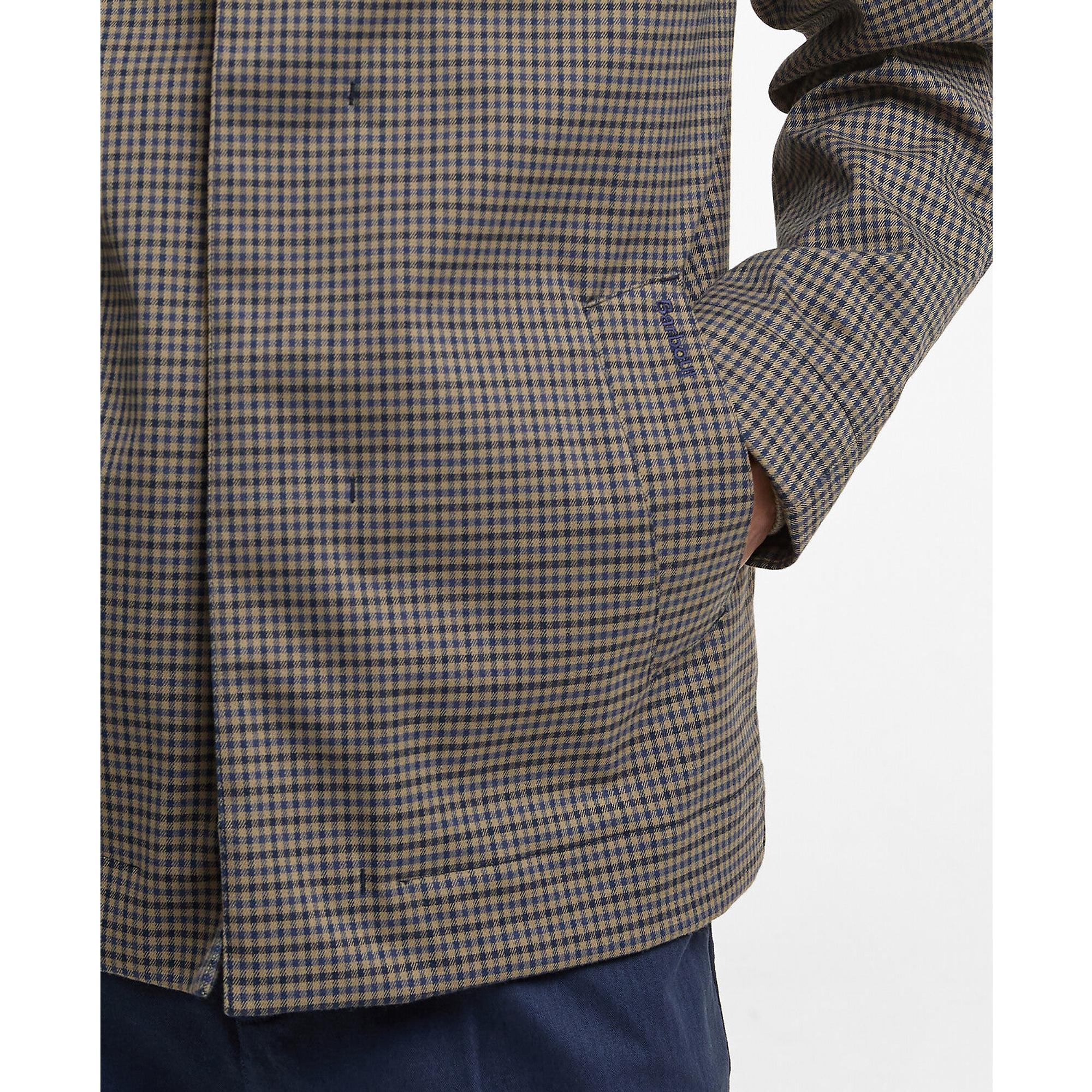 Product image 7 of 7 of Barbour Men's Check Short Lorden Showerproof Jacket - Stone/Navy Check