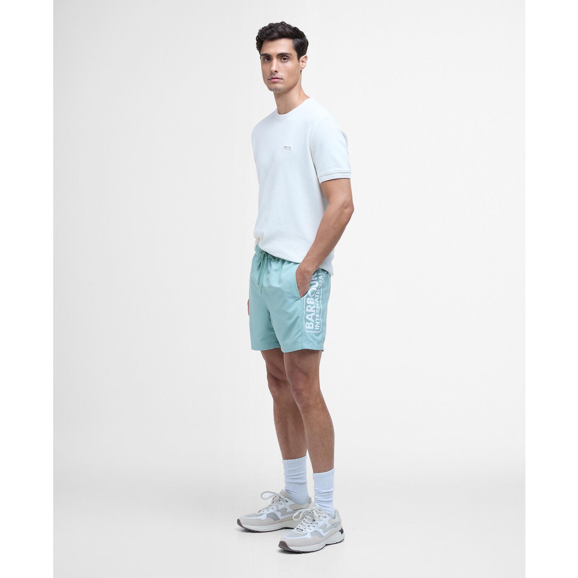 Product image 2 of 6 of Barbour International Men's Large Logo Swim Shorts - Granite Green