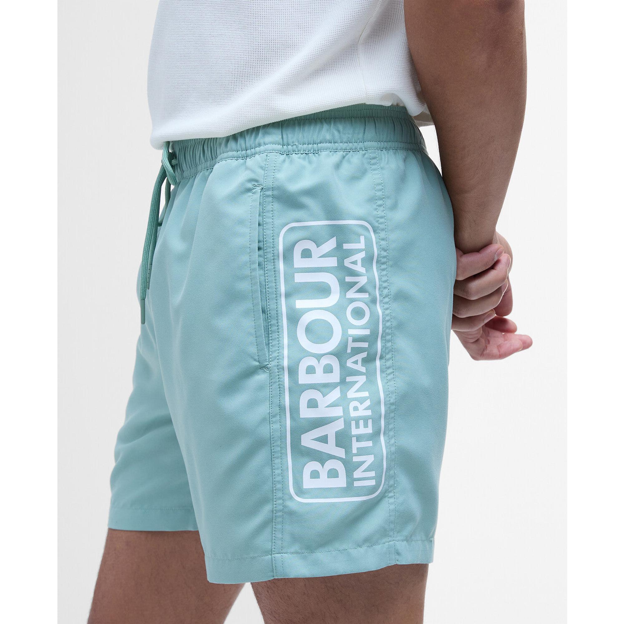 Product image 5 of 6 of Barbour International Men's Large Logo Swim Shorts - Granite Green