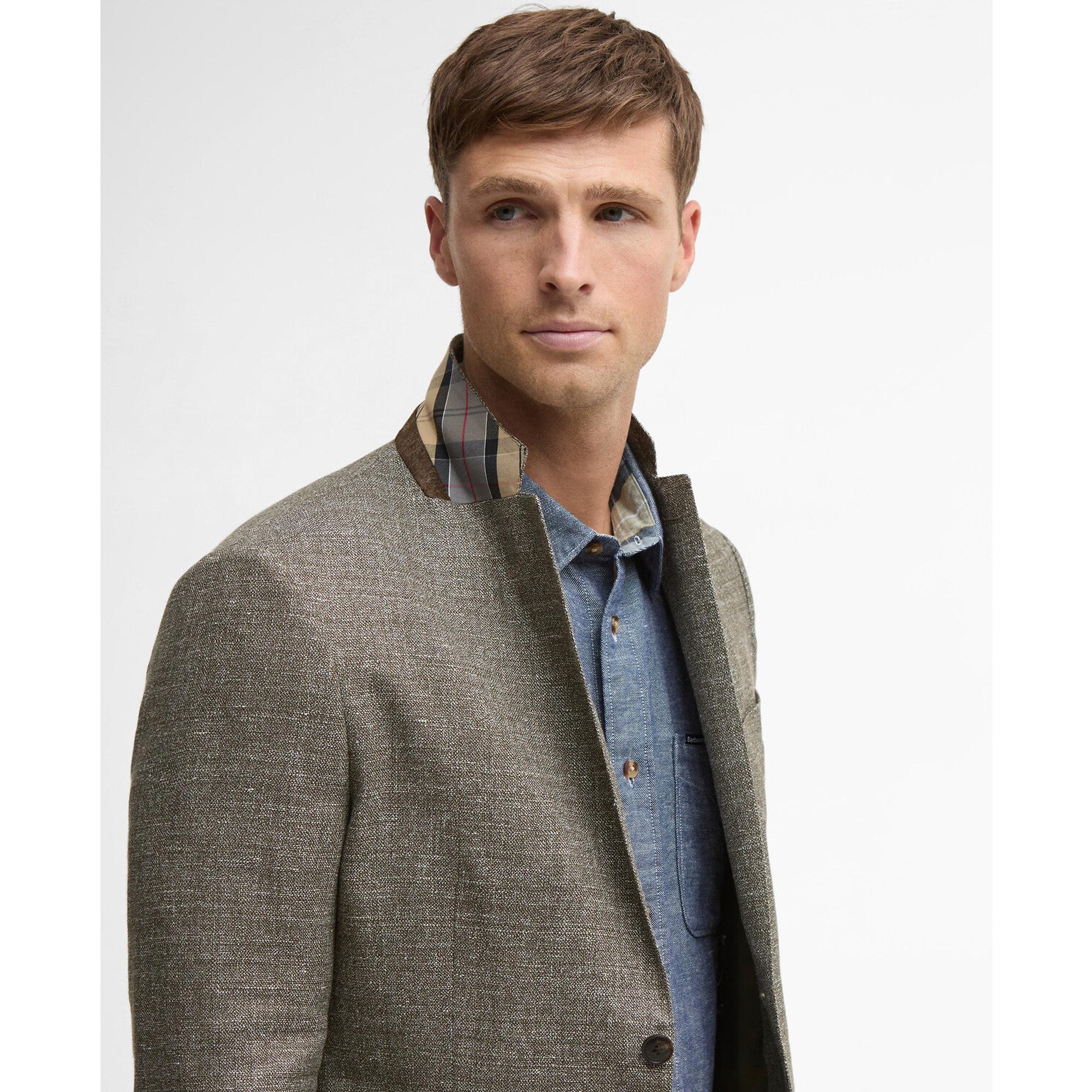 Product image 6 of 7 of Barbour Men's Auckland Melange Blazer - Olive