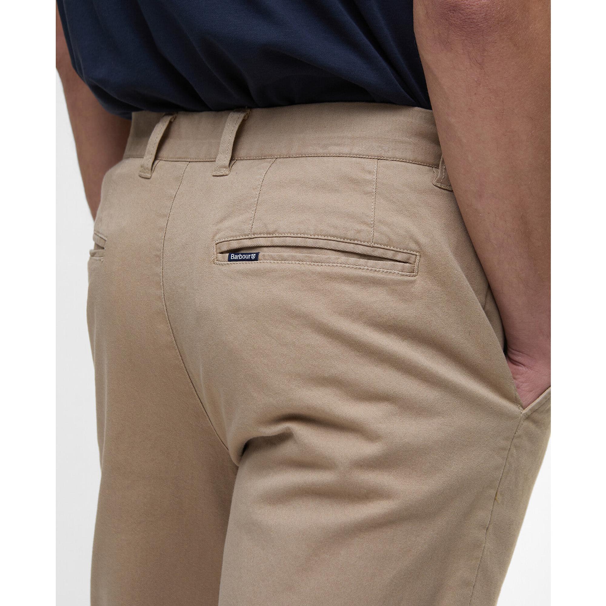 Product image 6 of 6 of Barbour Men's Washed Stretch Tailored Trousers - Washed Stone