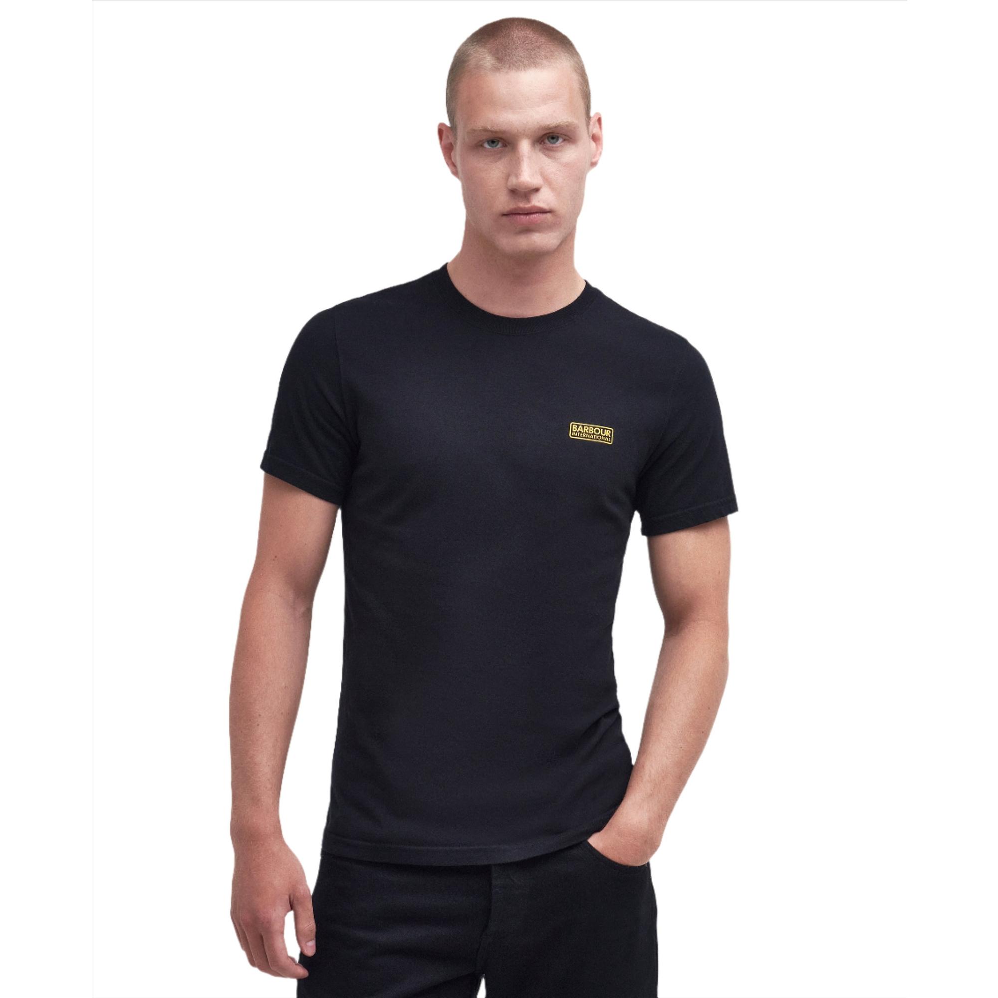 Product image 3 of 5 of Barbour International Men's Small Logo T-Shirt - Black/Yellow