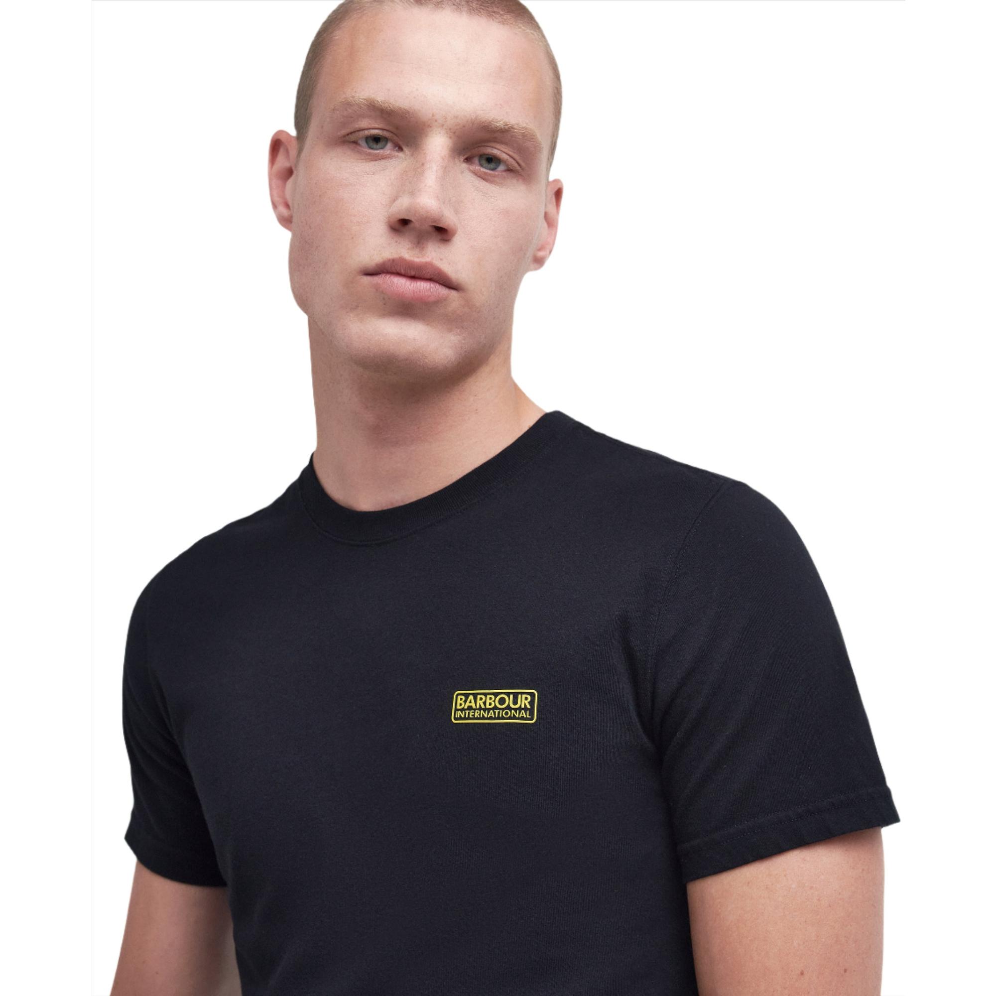 Product image 5 of 5 of Barbour International Men's Small Logo T-Shirt - Black/Yellow