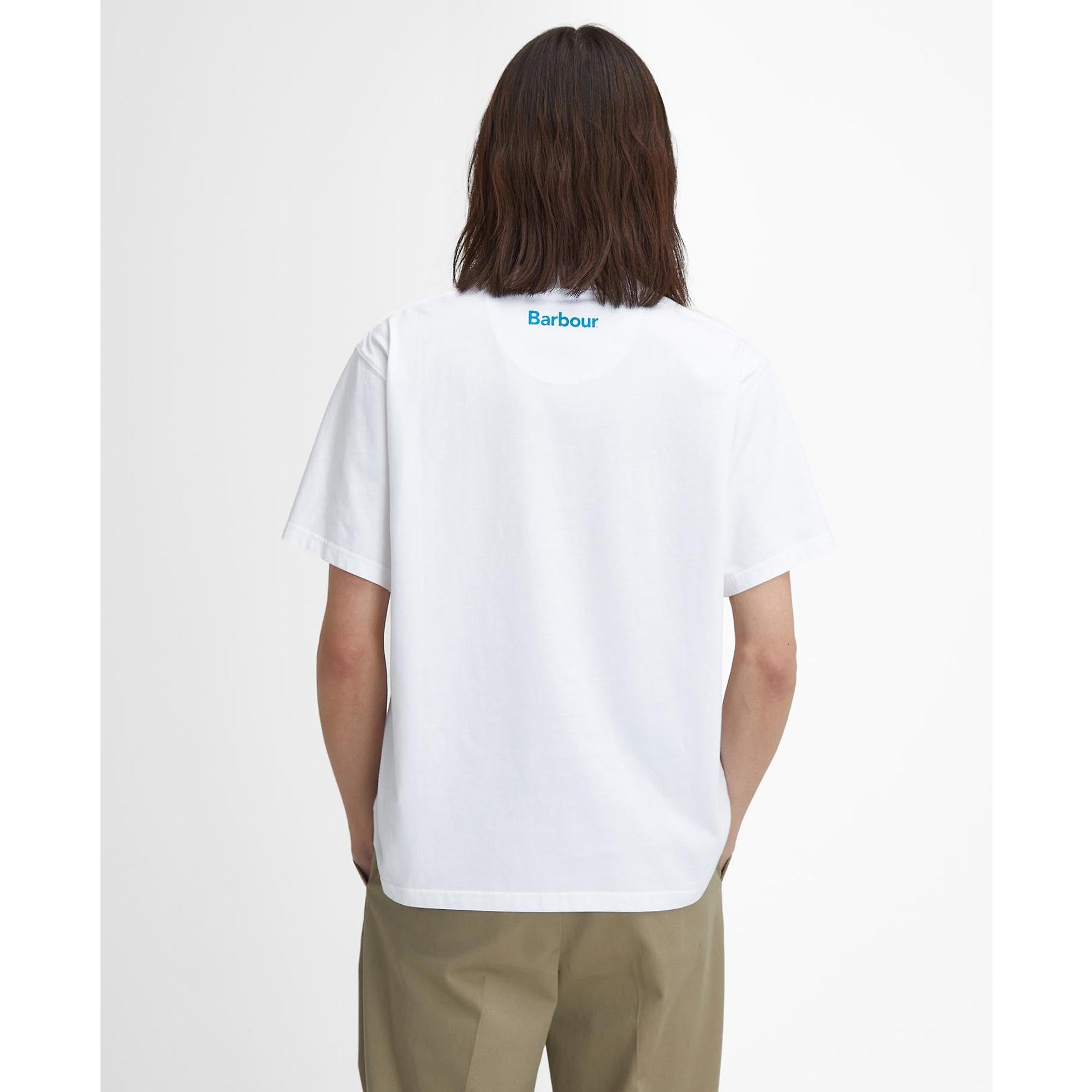 Tシャツ・カットソー BARBOUR Men T Shirts MTS1247 WH32 White Barbour cotton t-shirt Bowery OS Graphic PRM EU