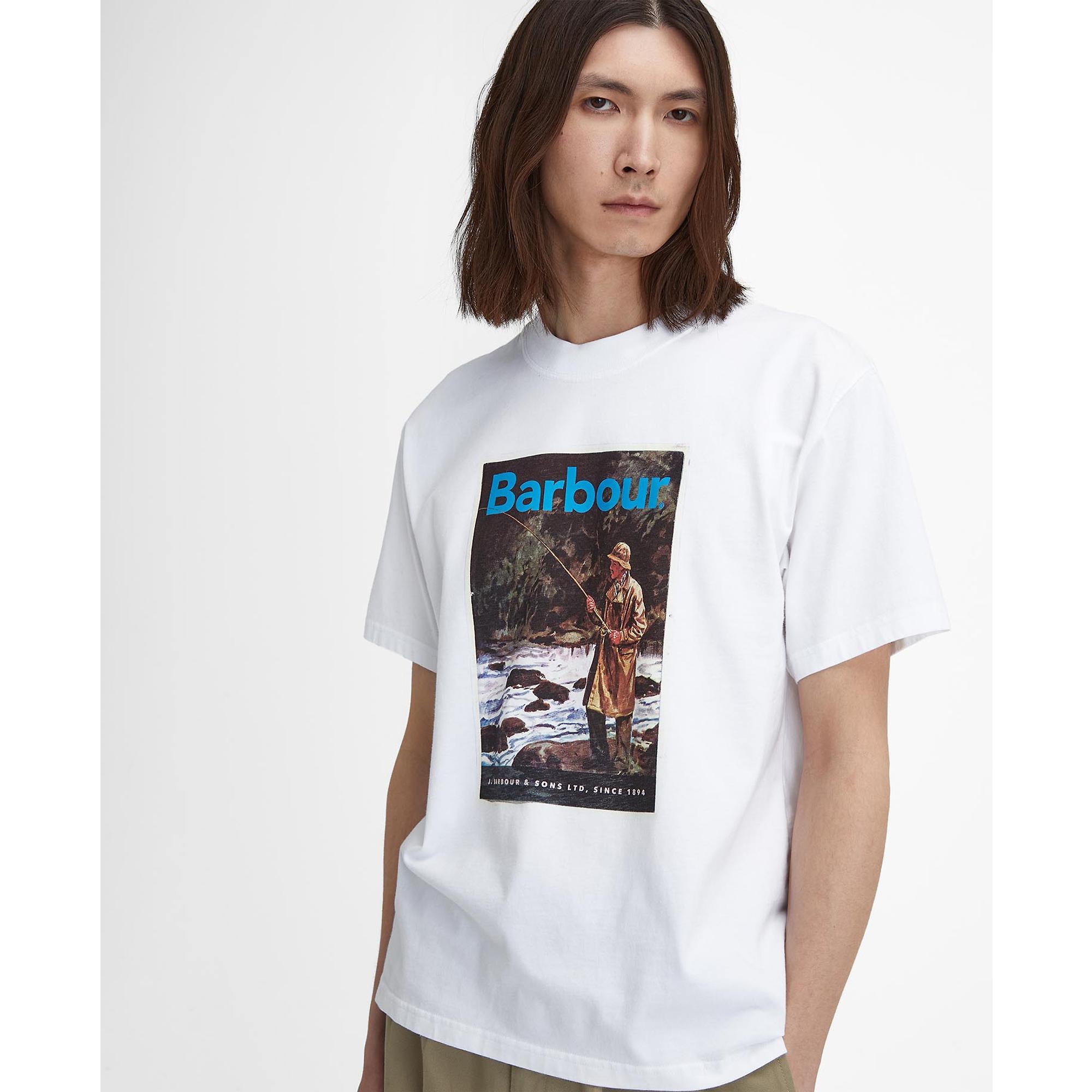 Barbour Men's Mortt Oversized Graphic T-Shirt - White