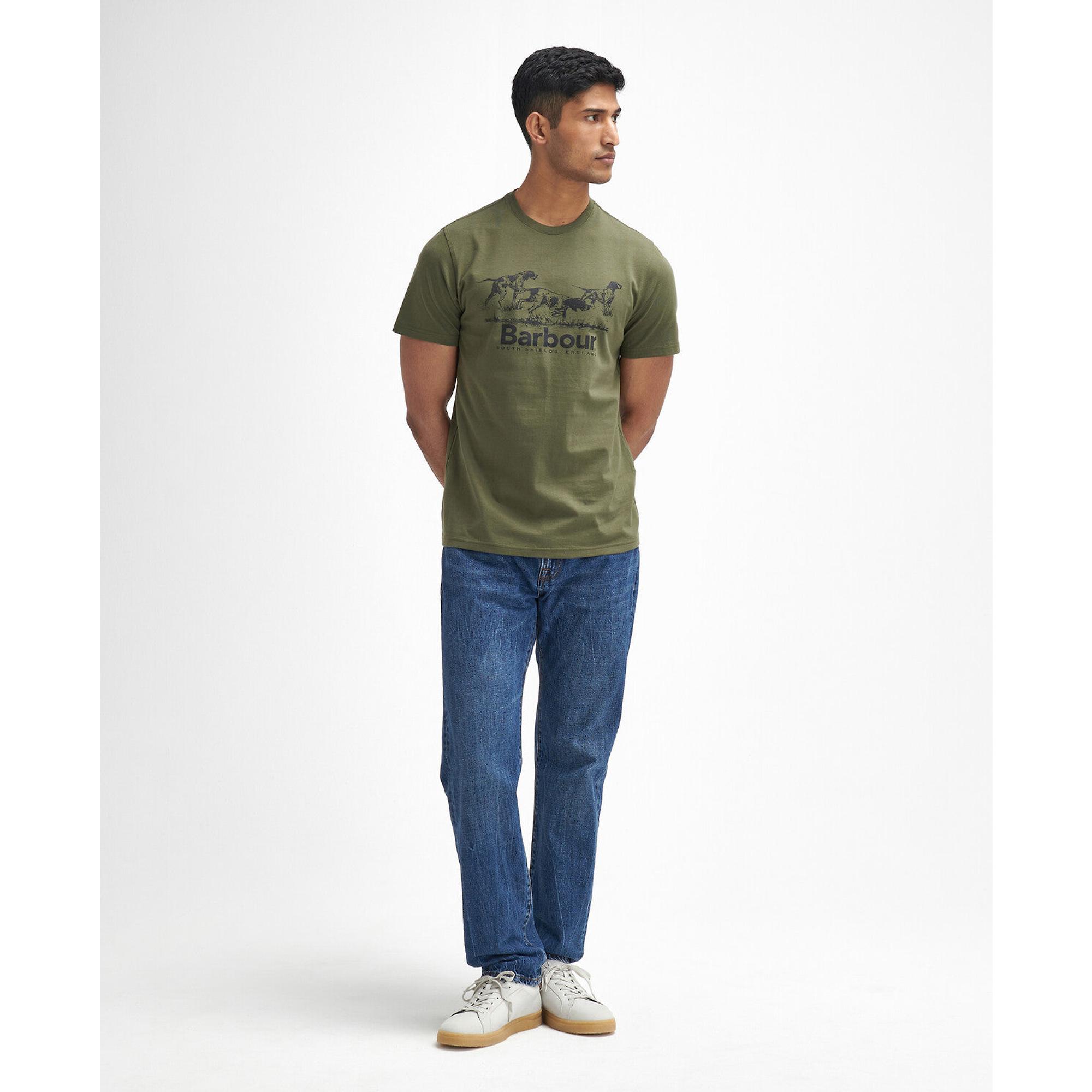 Product image 3 of 5 of Barbour Men's Field Dog Graphic T-Shirt - Mid Olive
