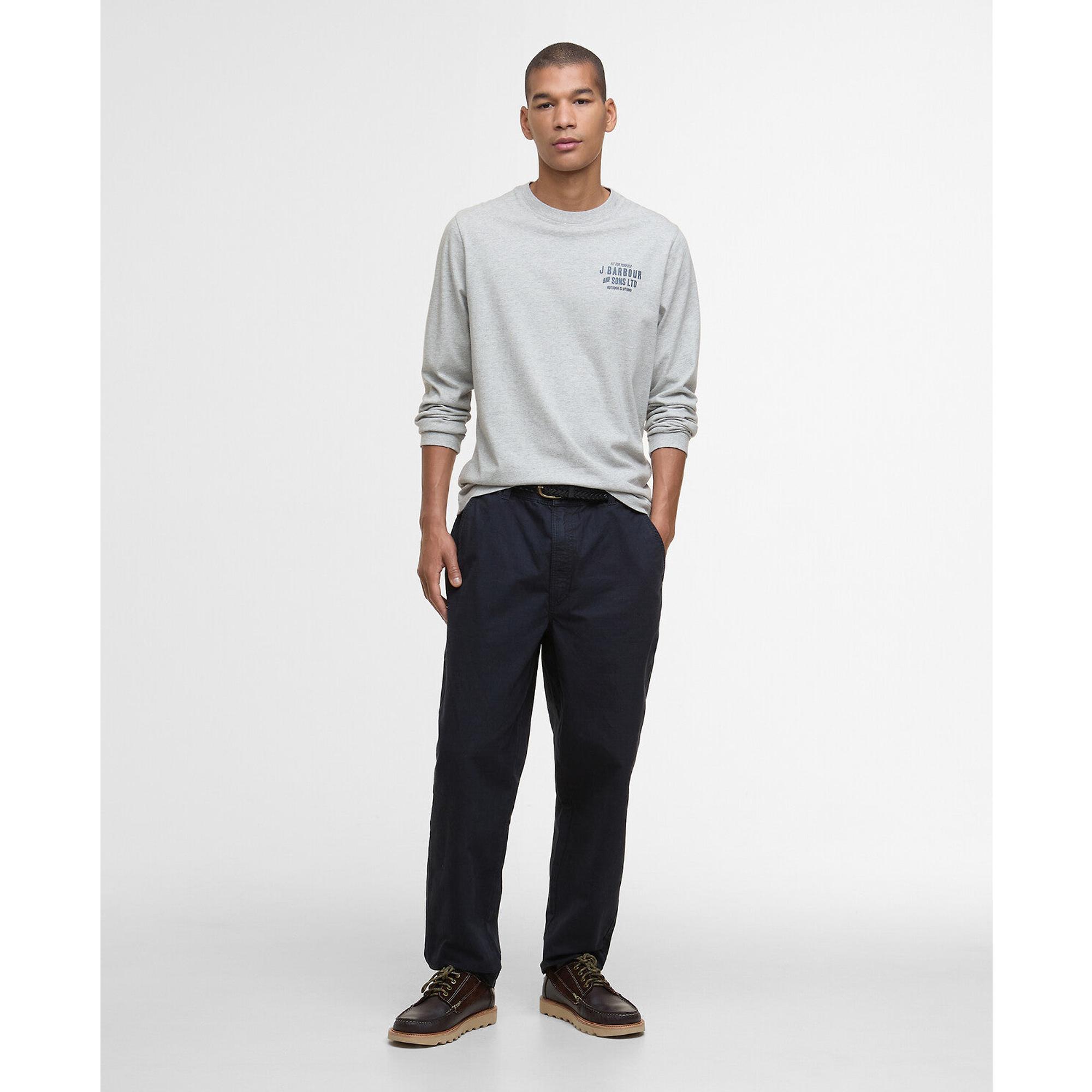 Product image 3 of 8 of Barbour Men's Pointer Long Sleeve Graphic T-Shirt - Grey Marl