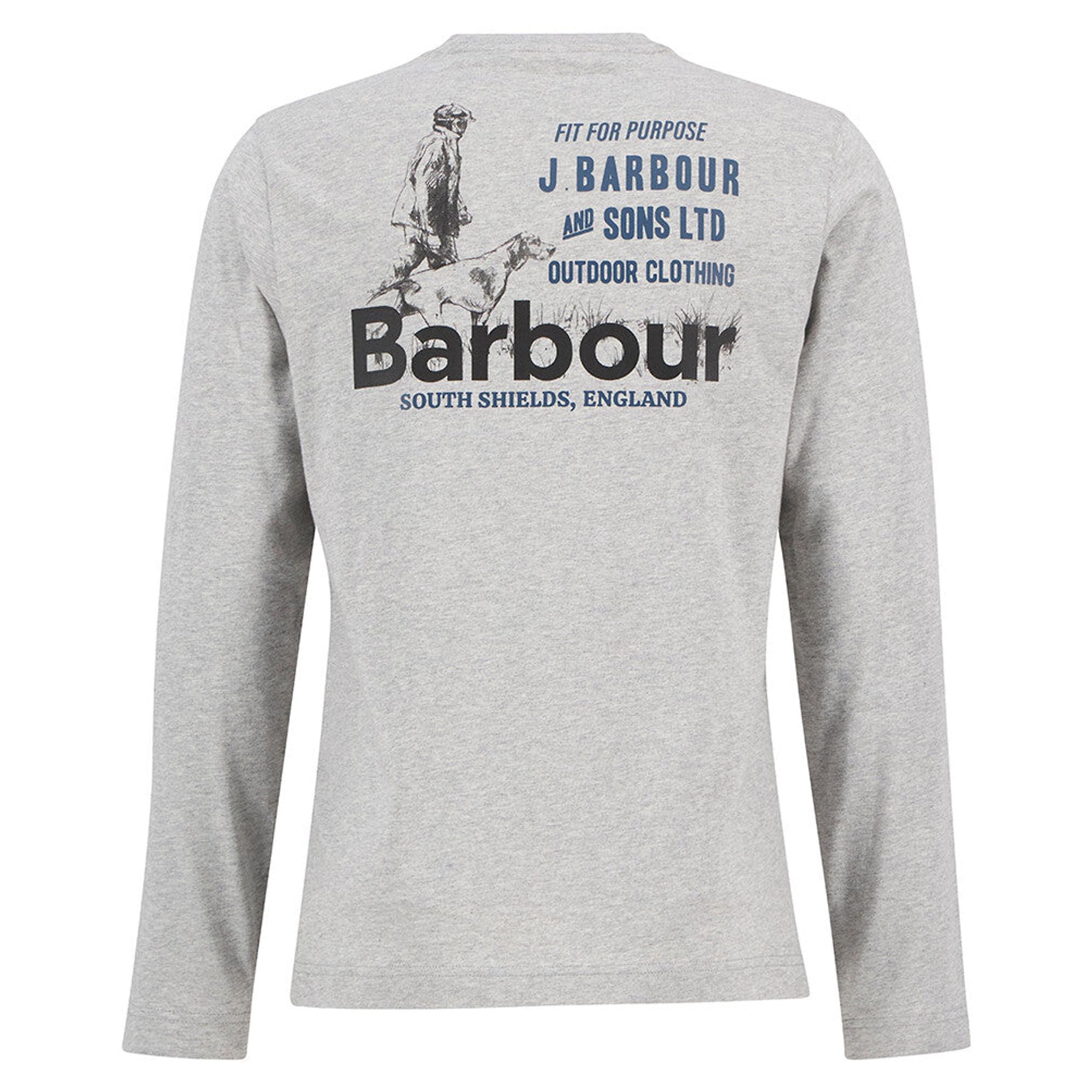 Product image 7 of 8 of Barbour Men's Pointer Long Sleeve Graphic T-Shirt - Grey Marl