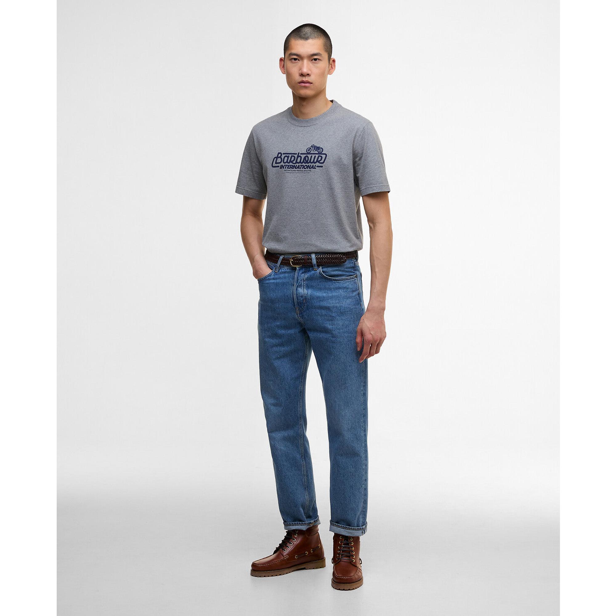 Product image 3 of 5 of Barbour International Men's Pillion Graphic T-Shirt - Anthracite Marl