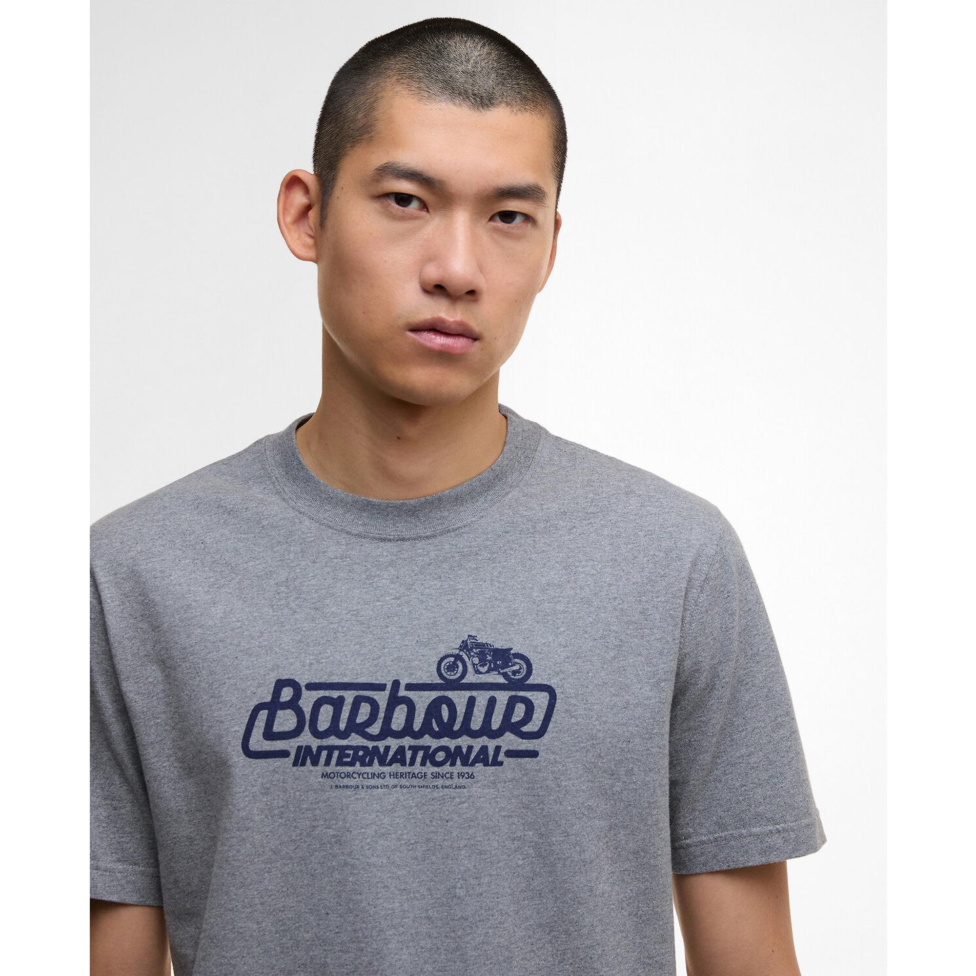 Product image 5 of 5 of Barbour International Men's Pillion Graphic T-Shirt - Anthracite Marl