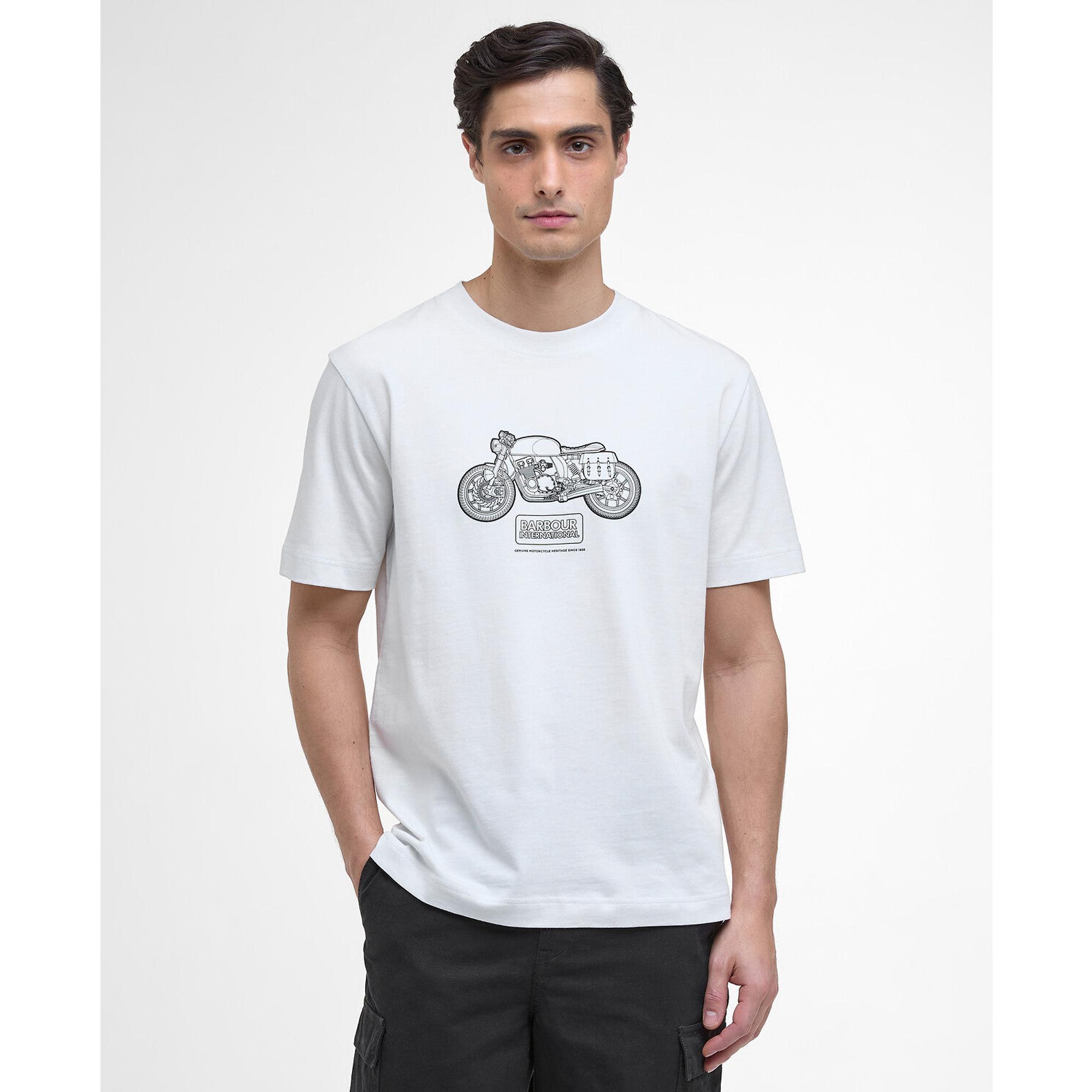 Product image 2 of 5 of Barbour International Men's Morris Motorbike Graphic T-Shirt - Whisper White