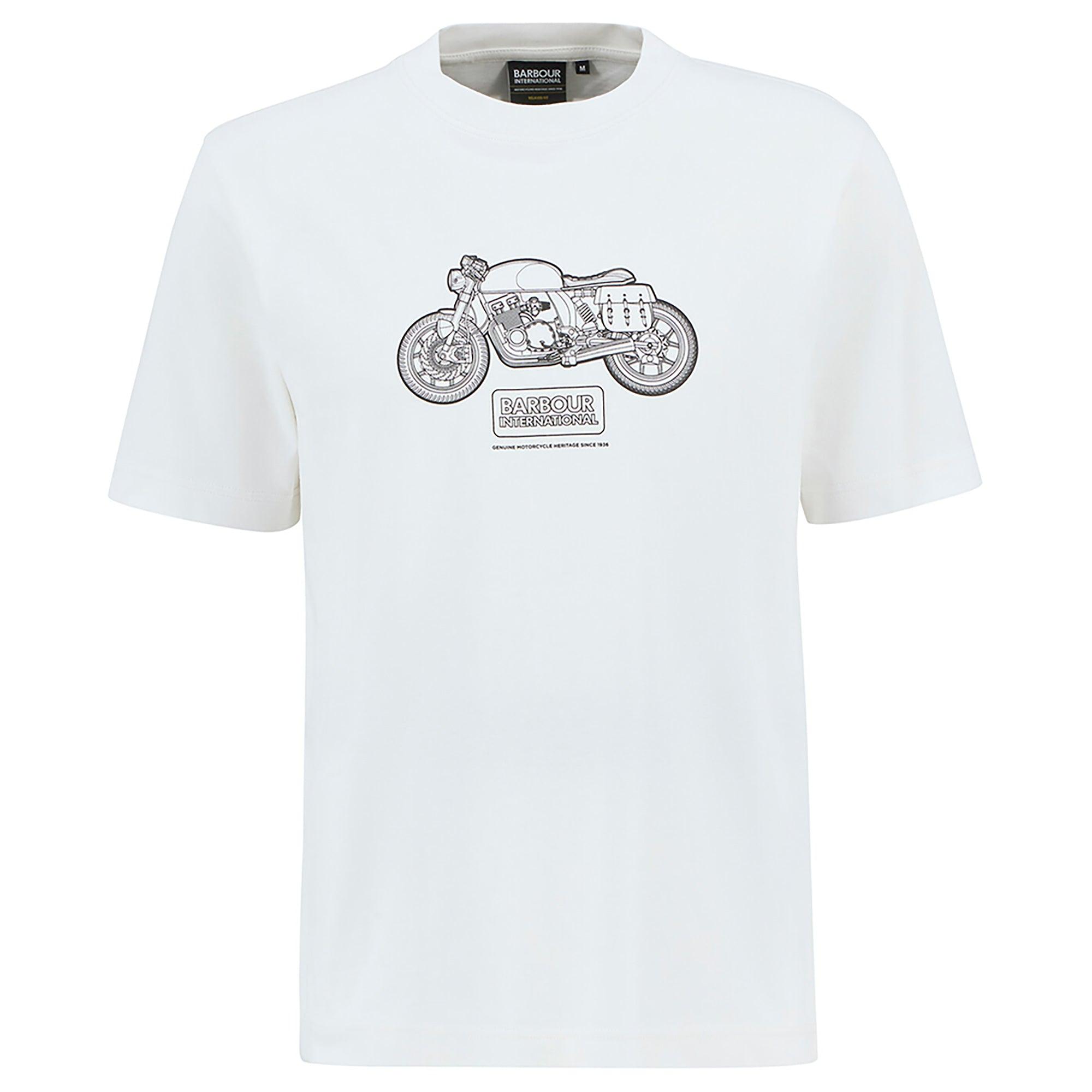 Product image 1 of 5 of Barbour International Men's Morris Motorbike Graphic T-Shirt - Whisper White