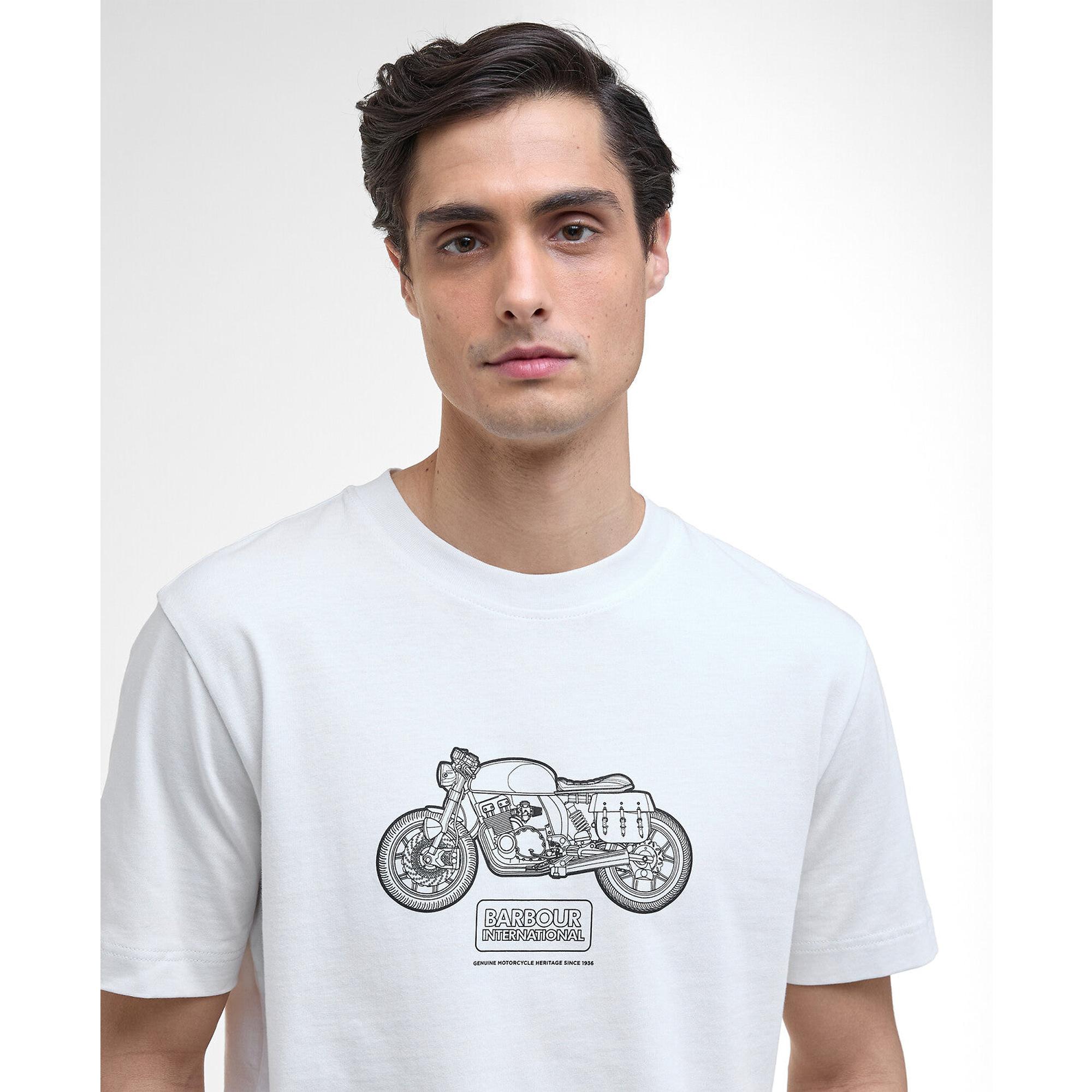 Product image 5 of 5 of Barbour International Men's Morris Motorbike Graphic T-Shirt - Whisper White