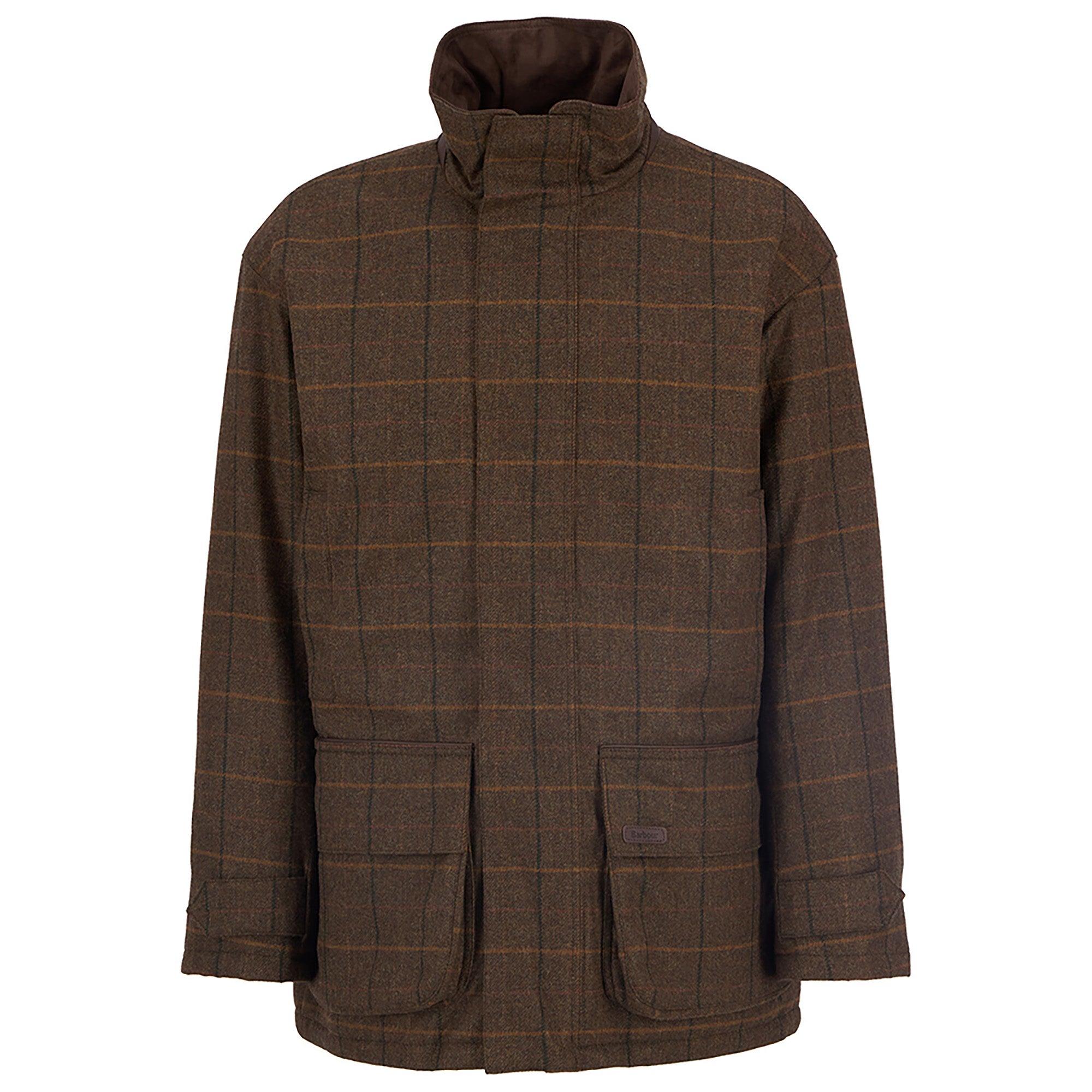 ジャケット・アウター Barbour DON 38 WOOL CHECK burghley Barbour Men's Beaconsfield Wool Jacket - Burnhill Brown