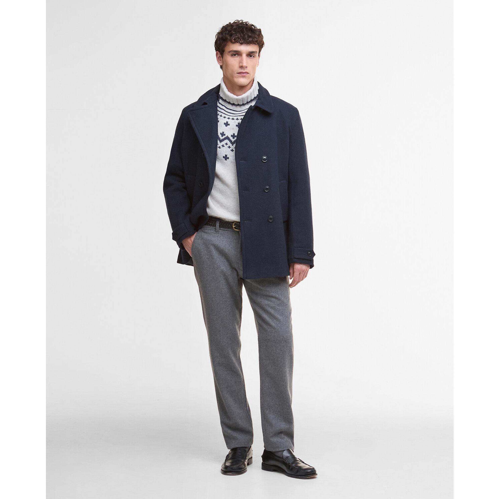 Product image 3 of 7 of Barbour Men's Newfield Wool Pea Coat - Navy/Classic