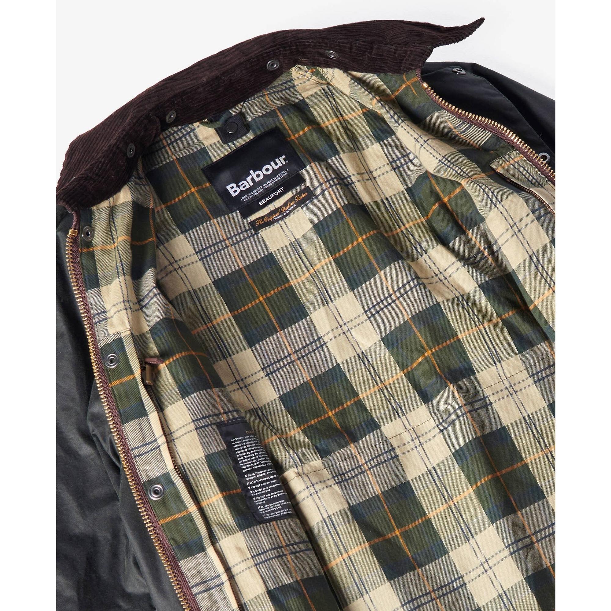 Product image 7 of 10 of Barbour Beaufort Men's Waxed Jacket - Sage